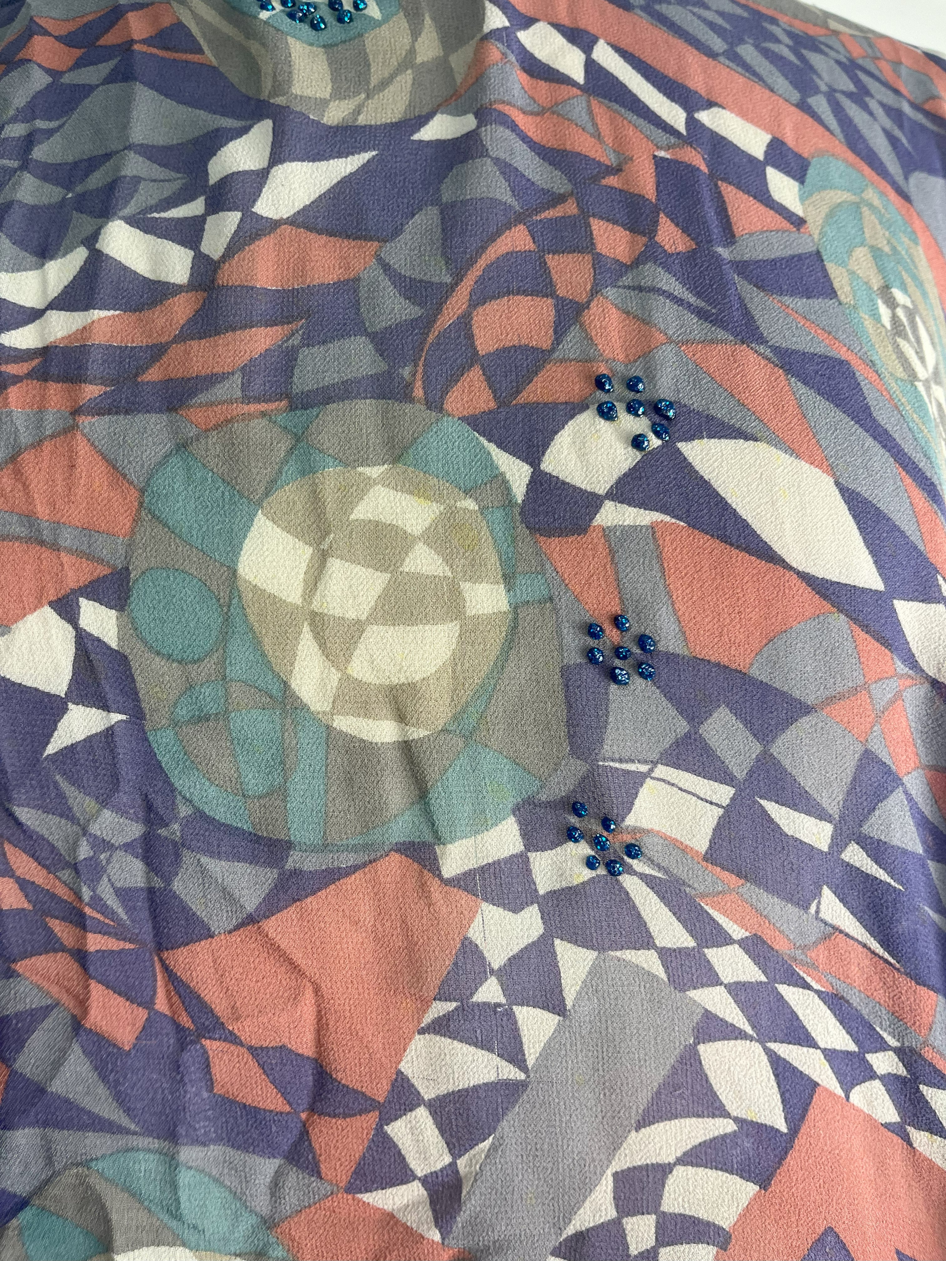 PRG7269 Sheer Wabi Sabi Pure Silk Side Slit Top