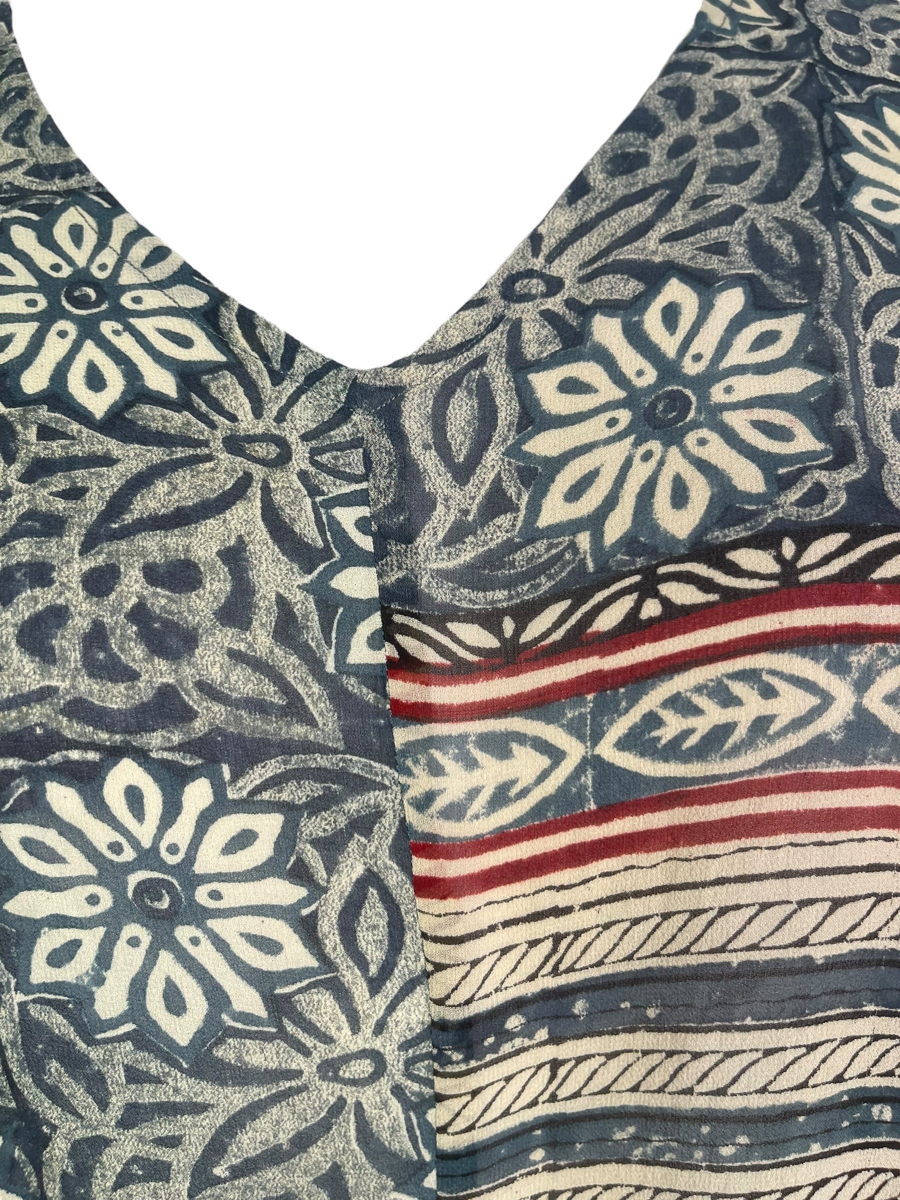 PRG8154 Sheer Avatar Pure Silk Waterfall Top