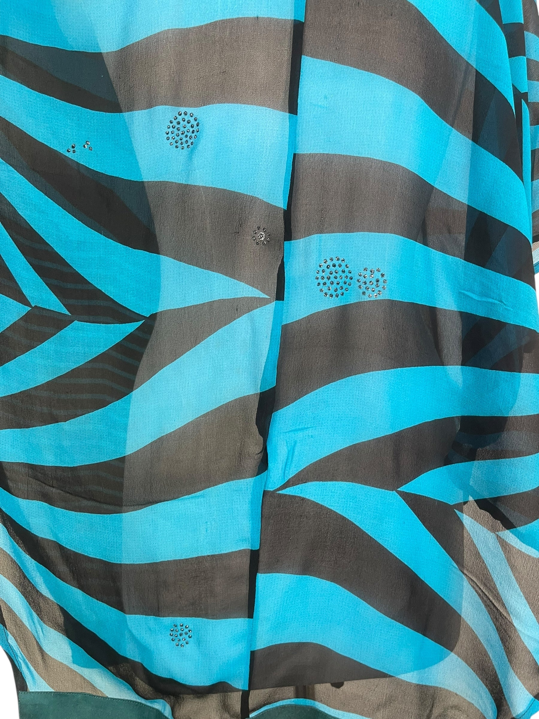 PRG8145 Sheer Avatar Pure Silk Waterfall Top