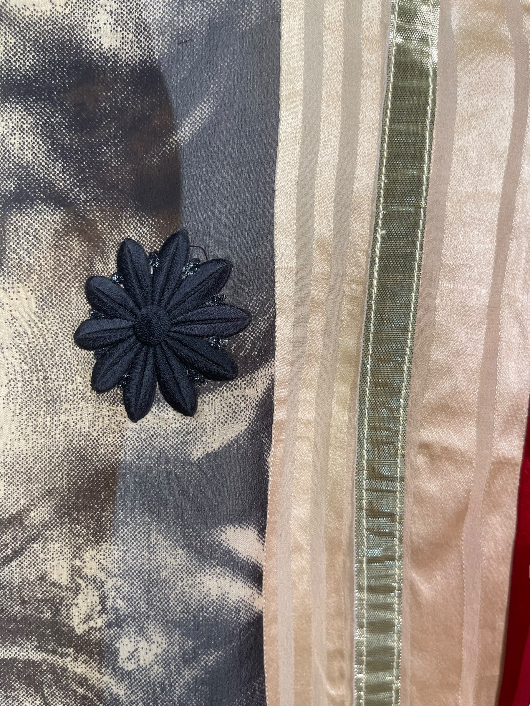 PRG8152 Sheer Avatar Pure Silk Waterfall Top