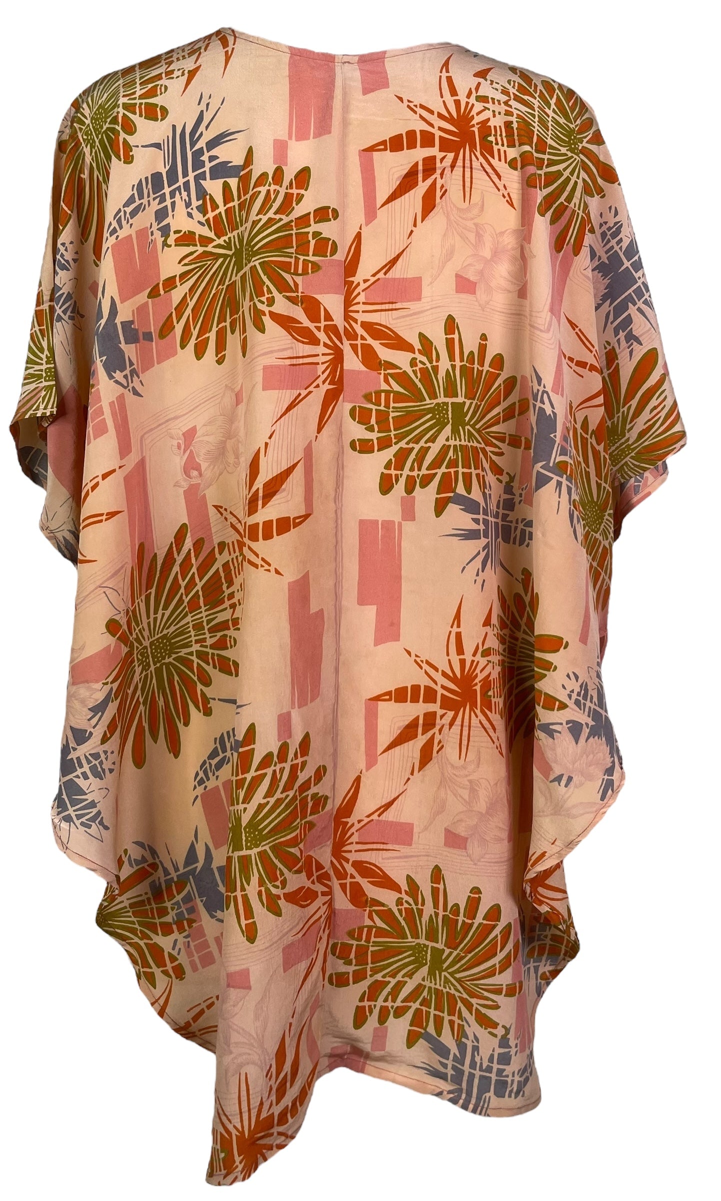 PRC8092 Wabi Sabi Pure Silk Waterfall Top by Wabi Sabi – Handmade ethical Waterfall Top from sariKNOTsari using upcycled silk. Designed in Canada for travel and slow fashion, loved from Toronto to LA to Sydney.