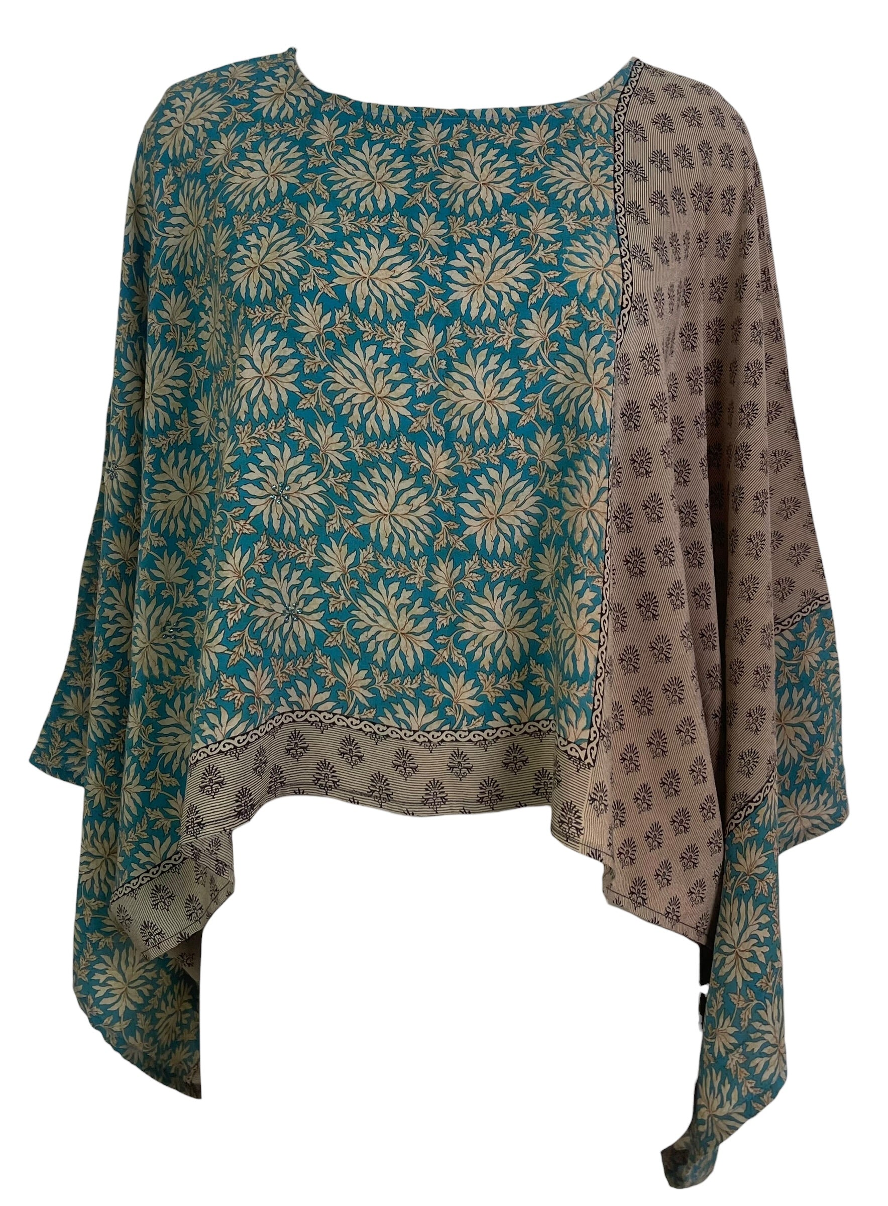 PRC9016 Avatar Pure Silk Kimono-Sleeved Top