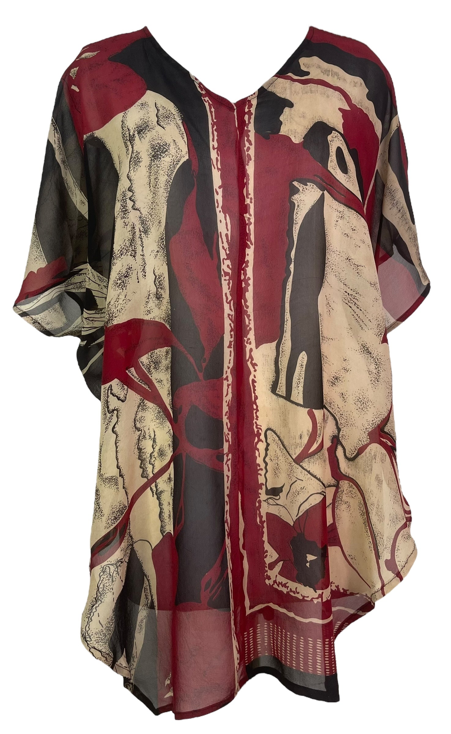 PREVIEW PRG8103 Sheer Wabi Sabi Pure Silk Waterfall Top