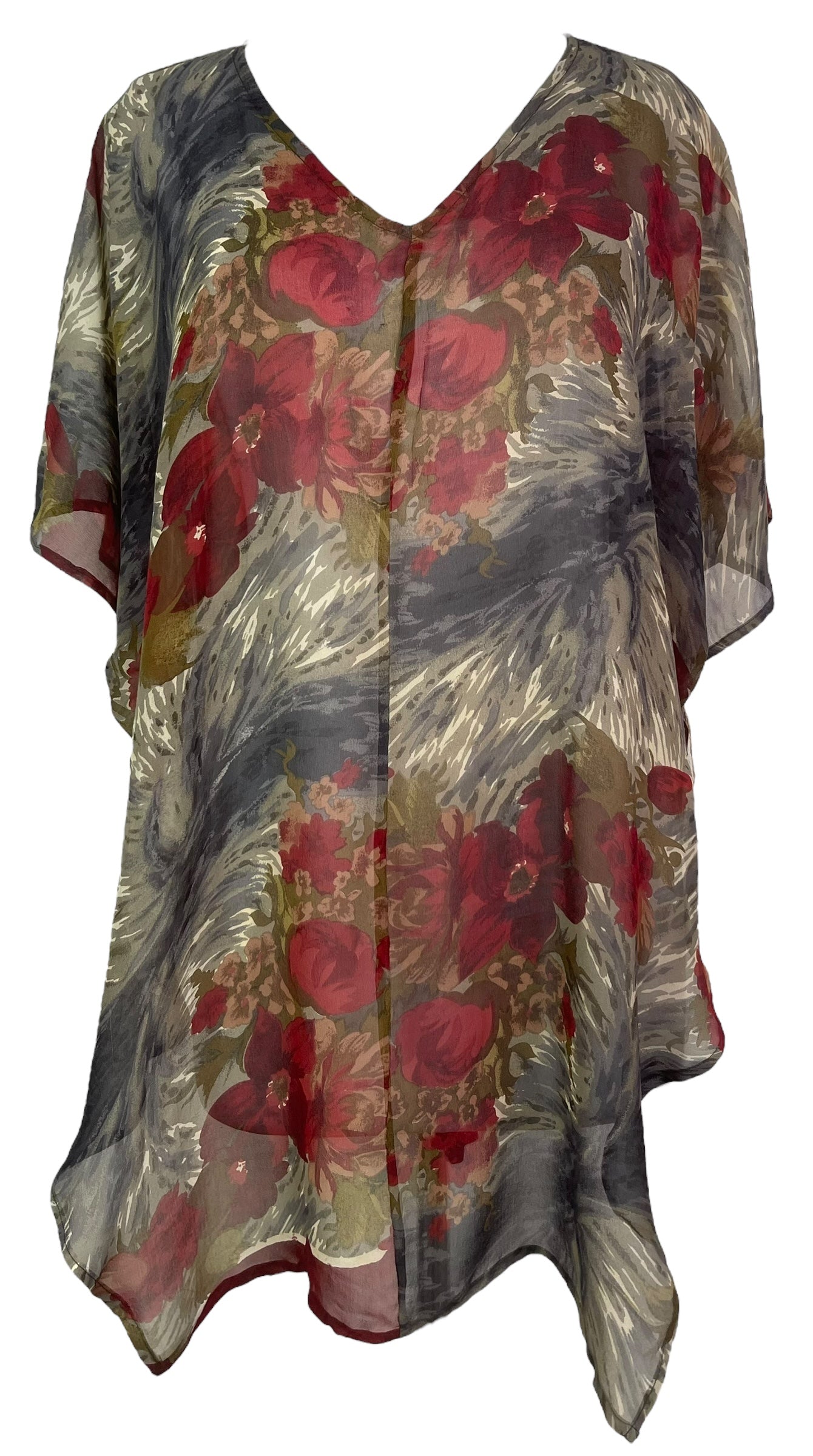 PREVIEW PRG8121 Sheer Wabi Sabi Pure Silk Waterfall Top