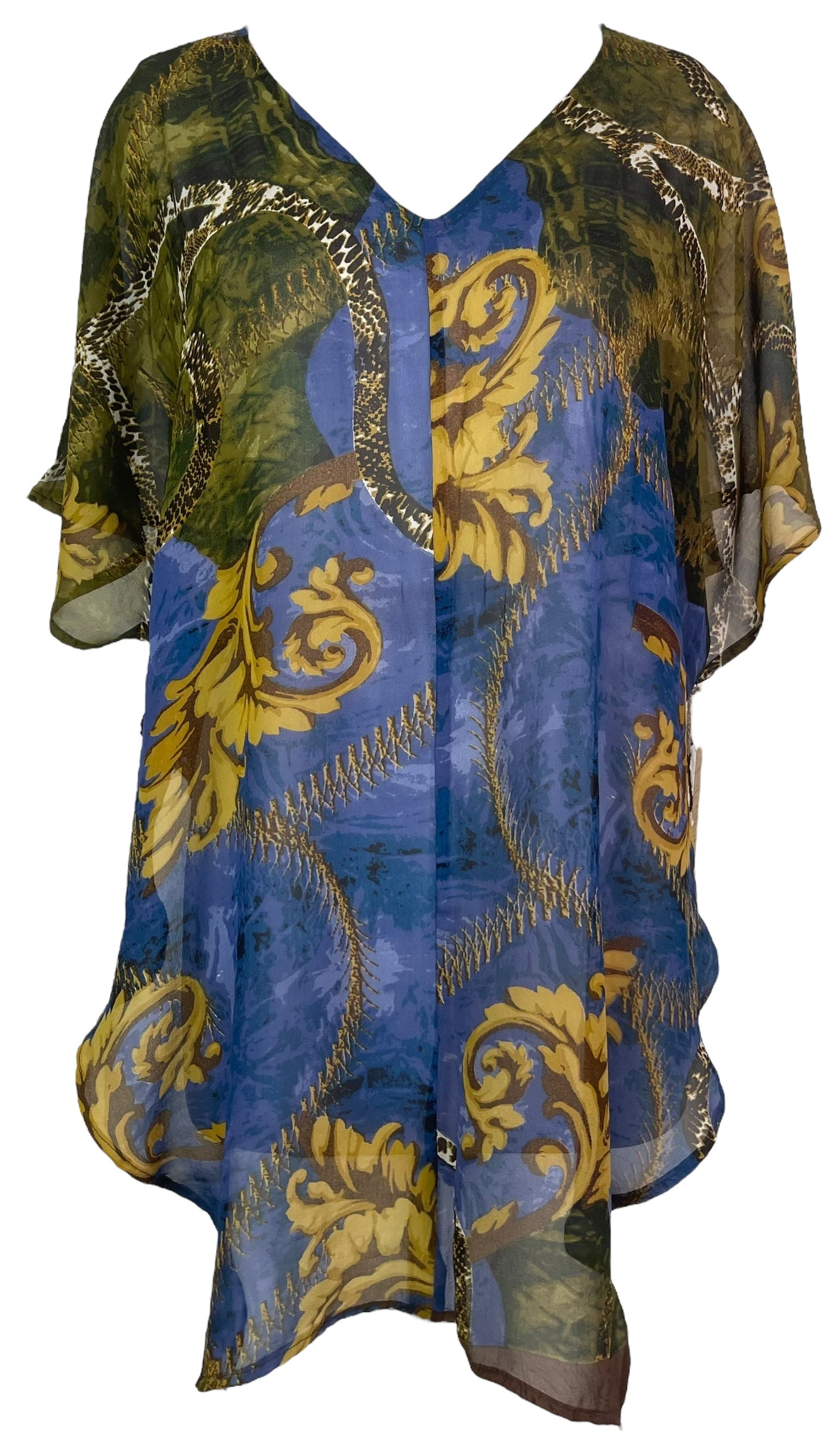 PRG7592 Sheer Wabi Sabi Pure Silk Waterfall Top