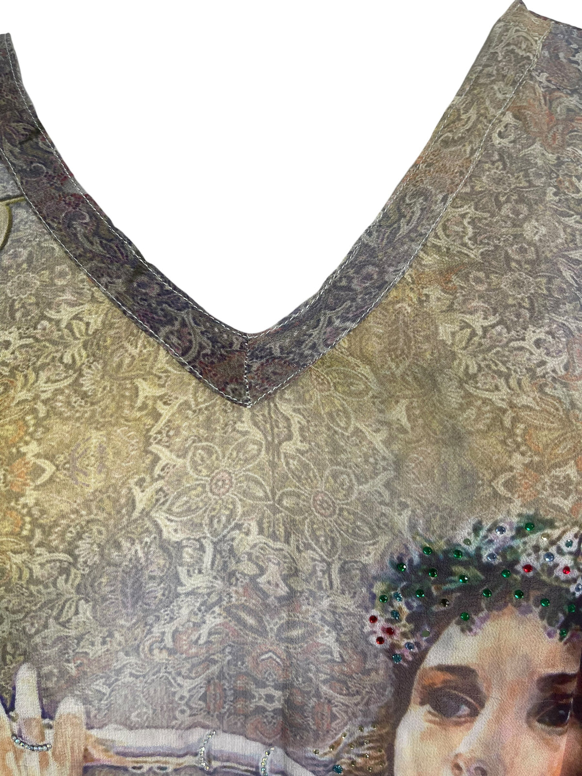 Releases Sunday at 8pm EST PRG8582 Sheer Avatar Pure Silk Short Kaftan Tunic with Slits