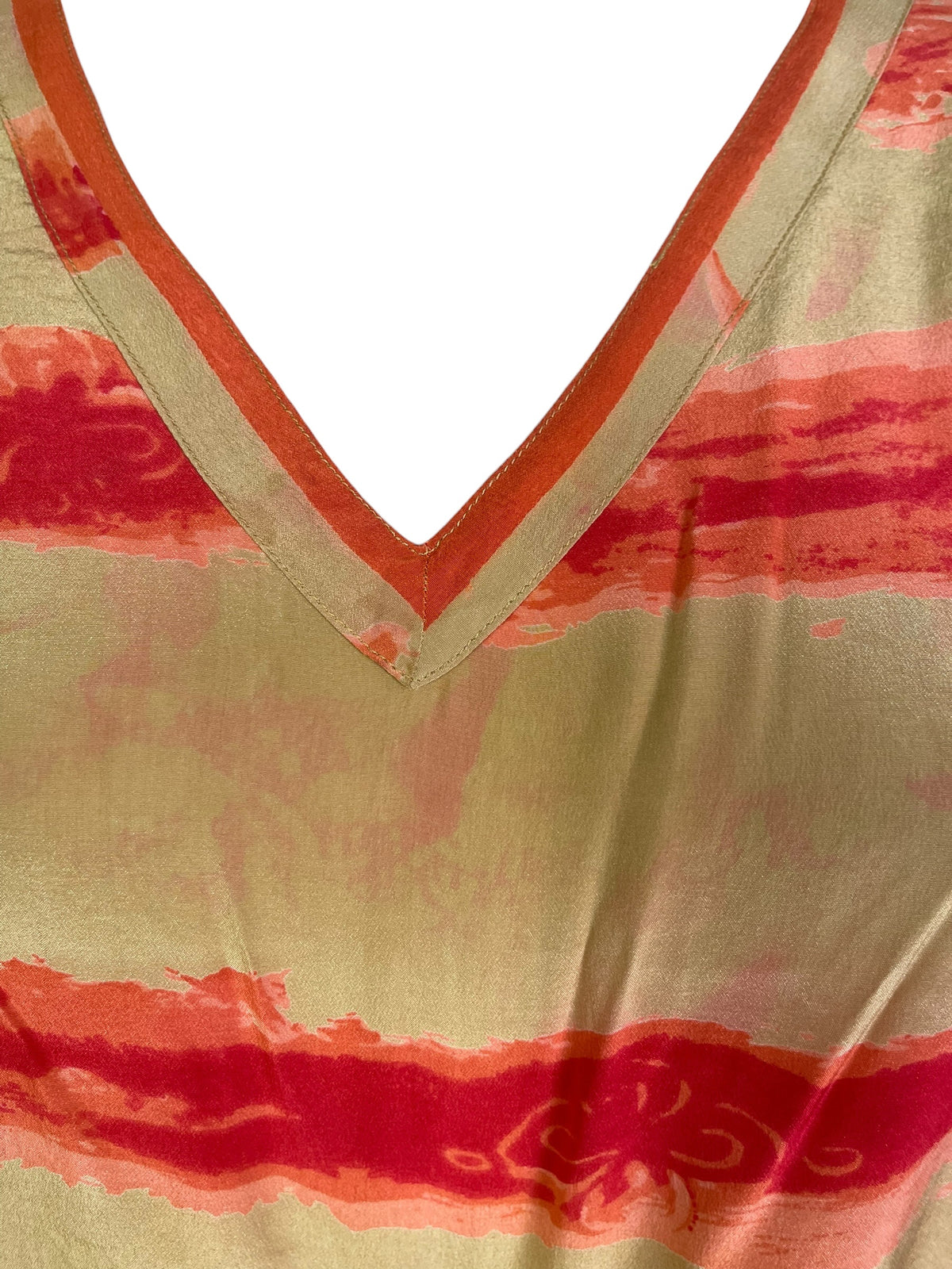 Releases Sunday at 8pm EST PRC8907 Wabi Sabi Pure Silk Short Kaftan Tunic With Slits