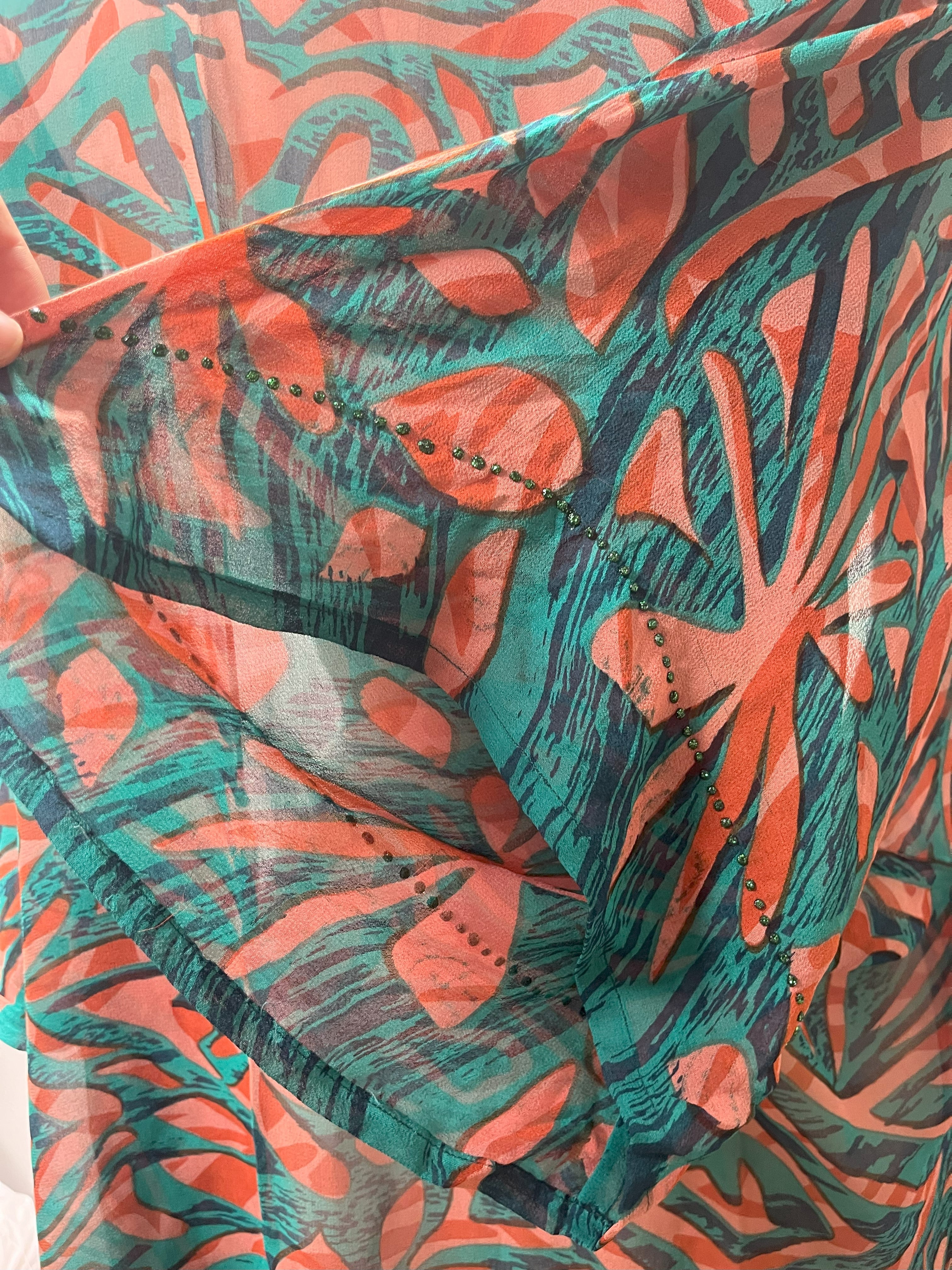 PRG7493 Sheer Wabi Sabi Pure Silk Kimono-Sleeved Jacket with Belt