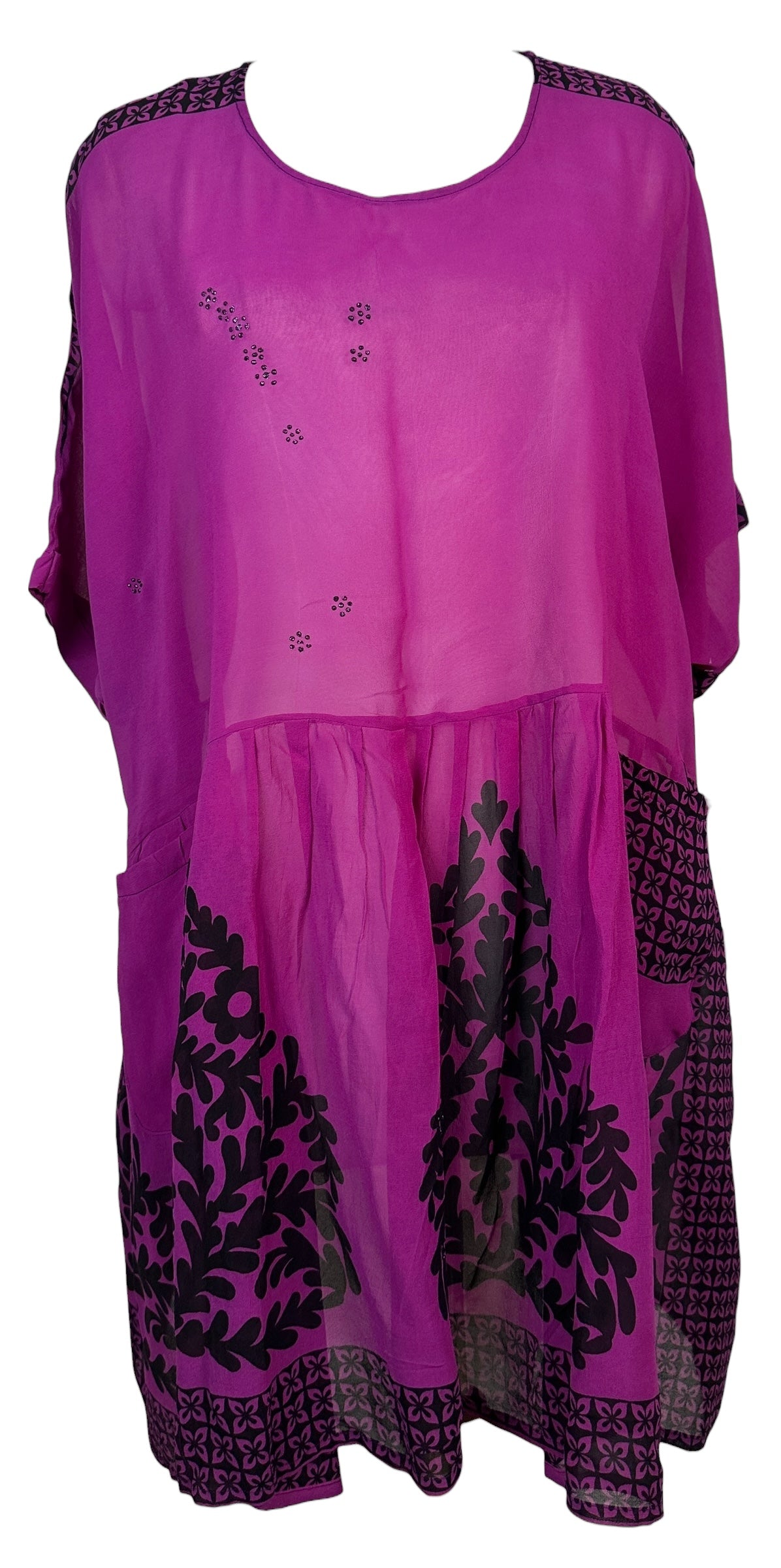 PREVIEW PRG8423 Sheer Wabi Sabi Pure Silk Boxy Babydoll Dress