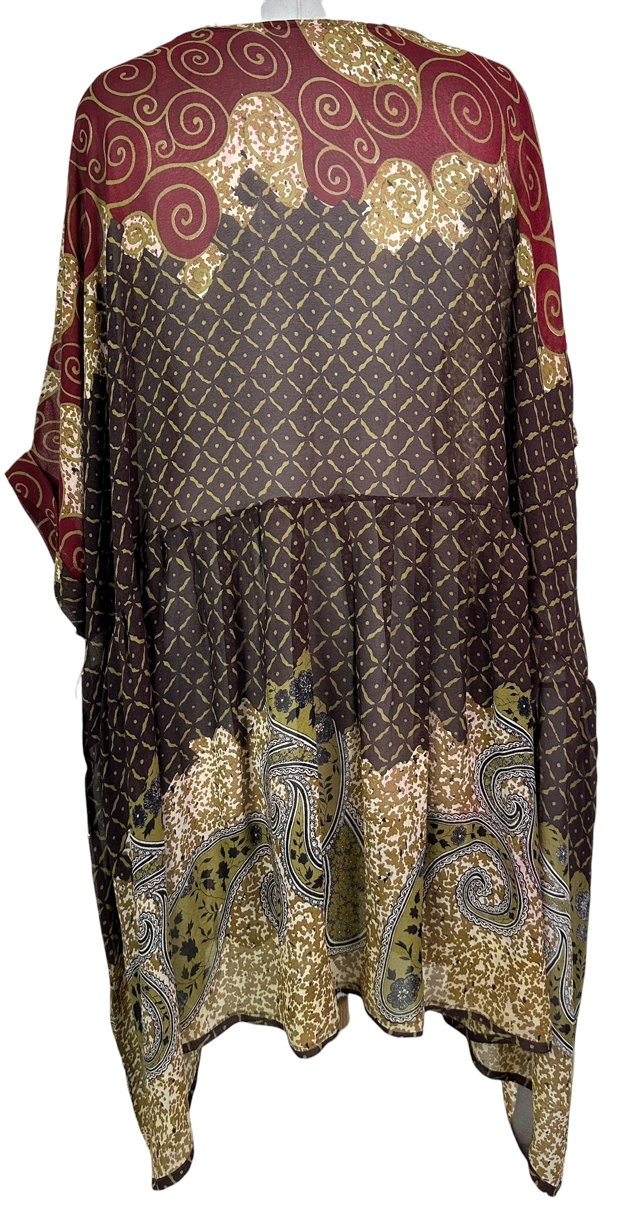 PREVIEW PRG8409 Sheer Wabi Sabi Pure Silk Boxy Babydoll Dress by FEBRUARY2026 – Handmade ethical Boxy Babydoll Dress from sariKNOTsari using upcycled silk. Designed in Canada for travel and slow fashion, loved from Toronto to LA to Sydney.