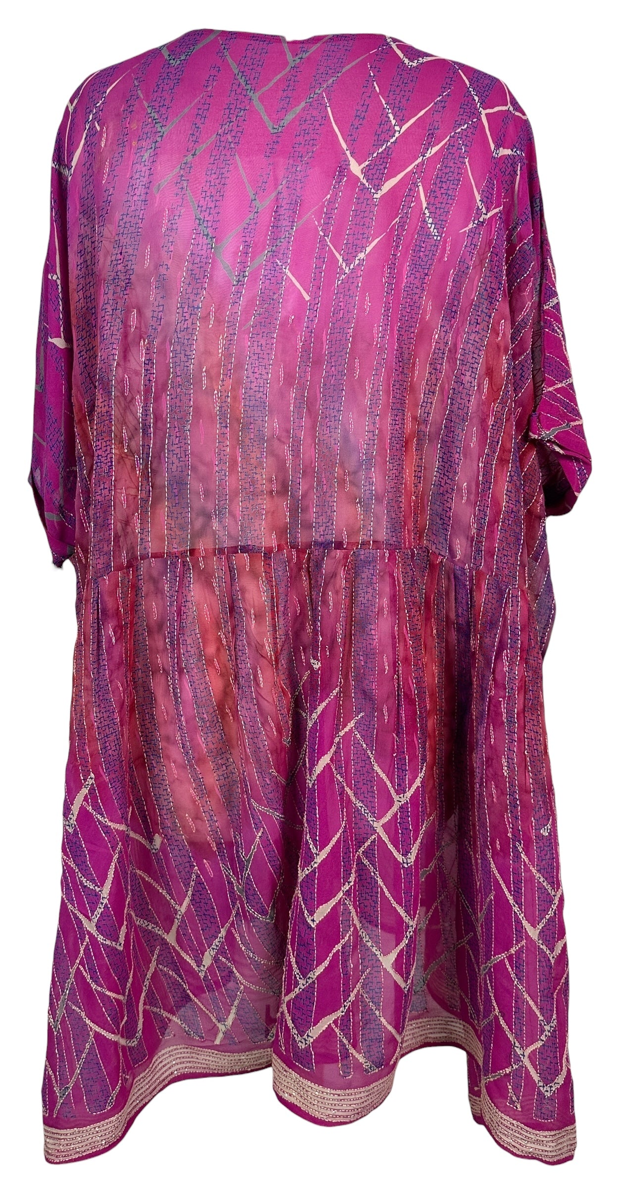 PRG8414 Sheer Wabi Sabi Pure Silk Boxy Babydoll Dress