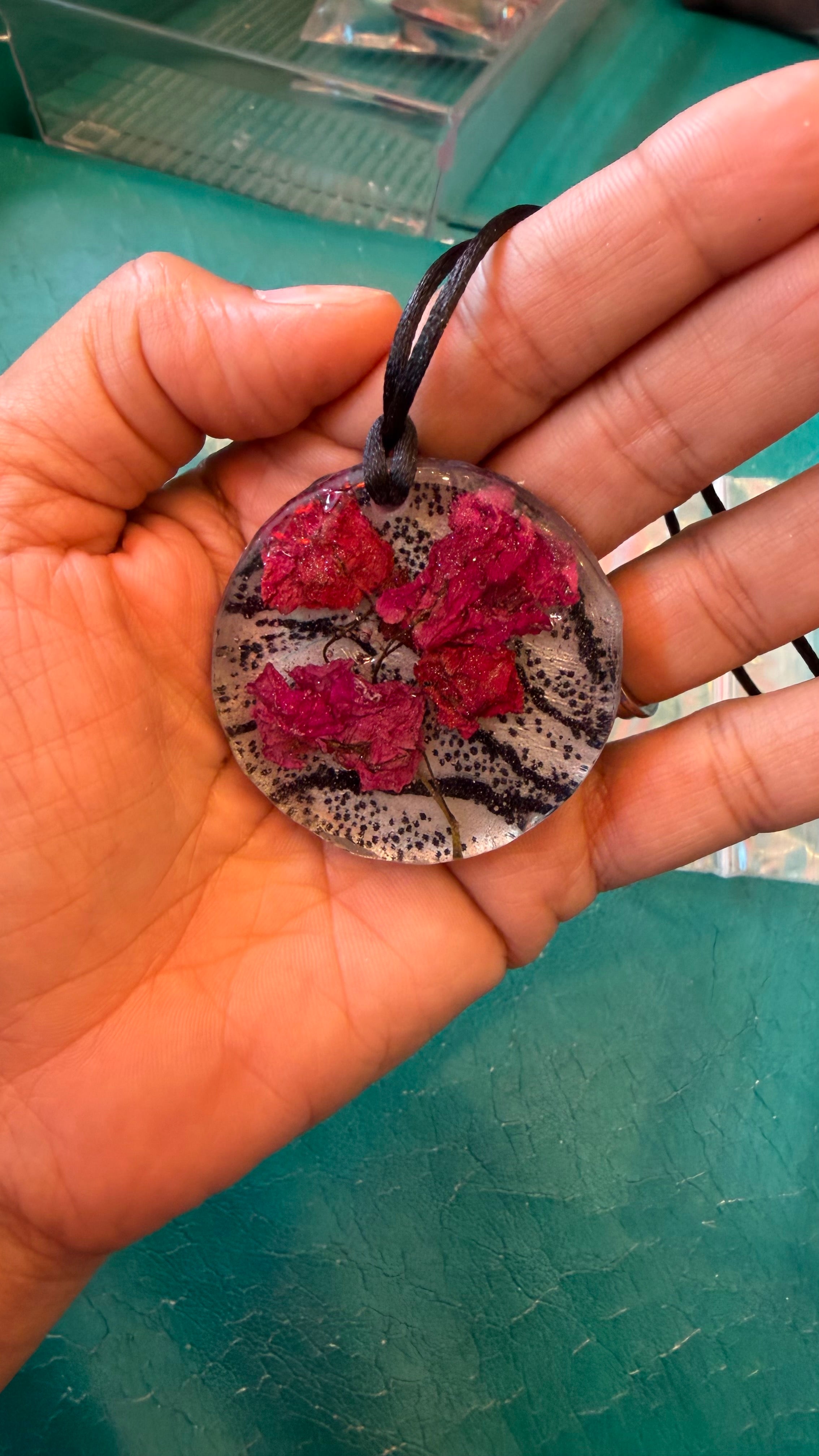 Fuchsia Bougainvillea Pendant