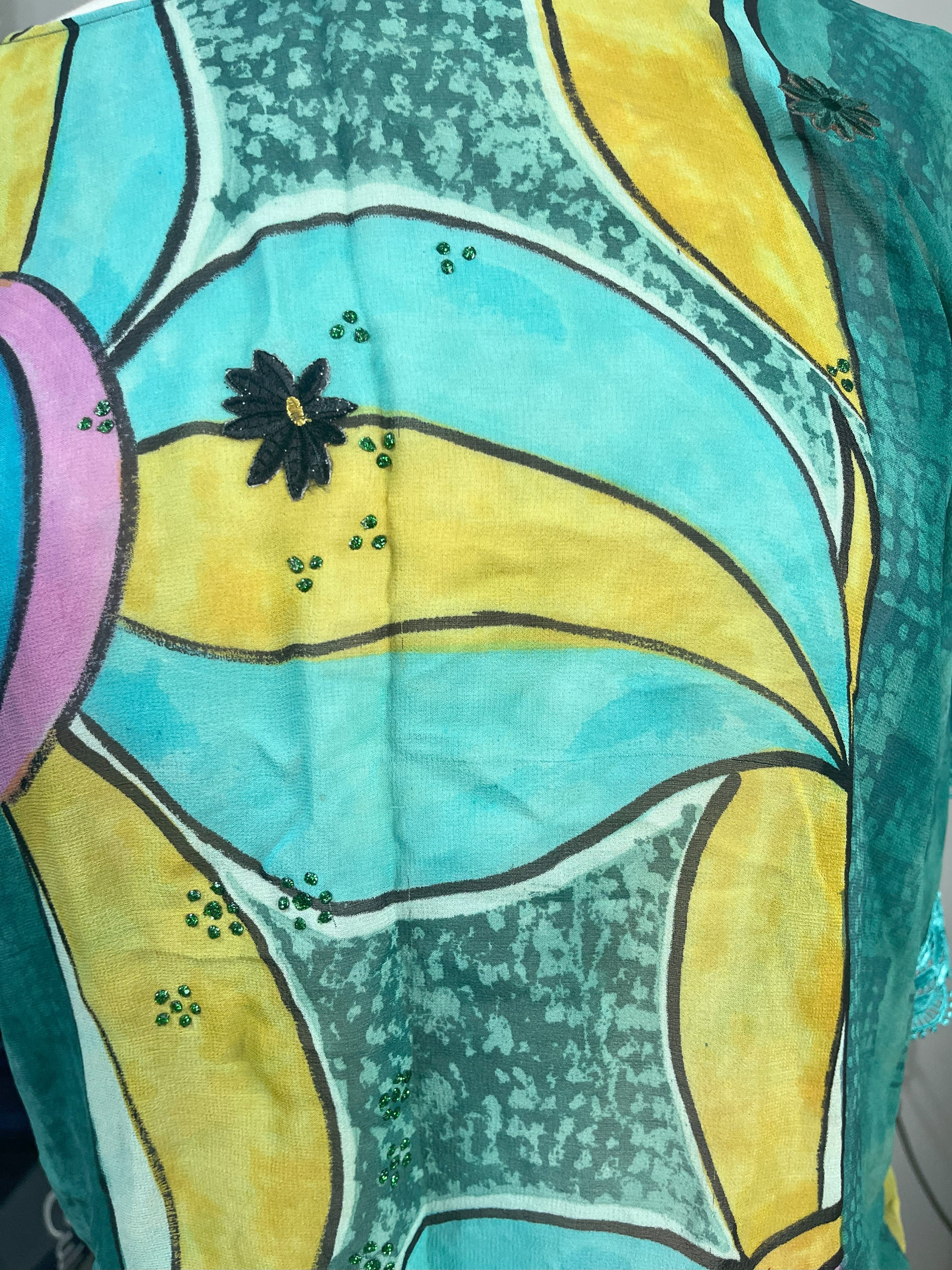 PRG7479 Sheer Wabi Sabi Pure Silk Boxy Top