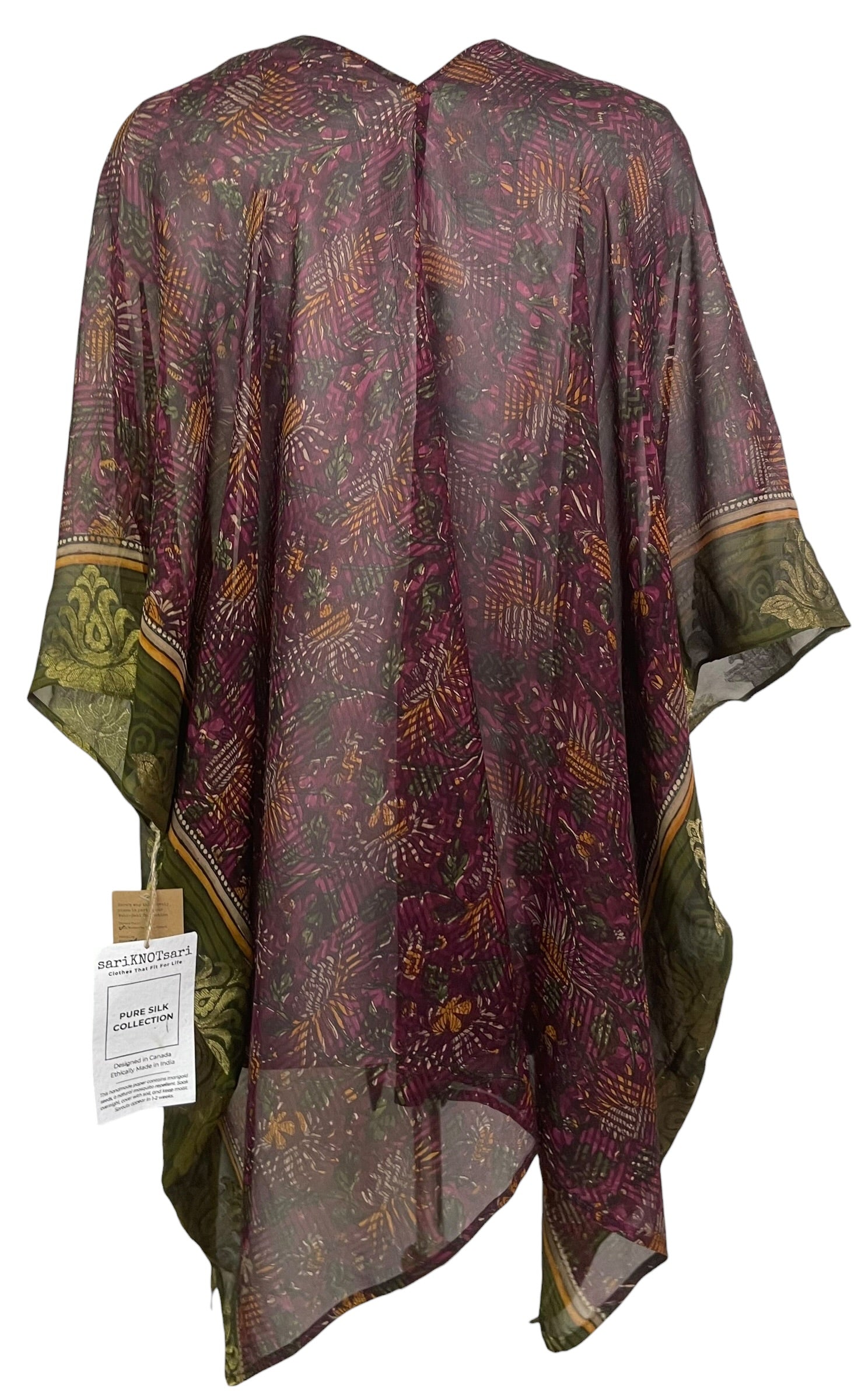 PRG9035 Sheer Wabi Sabi Pure Silk Cardigan