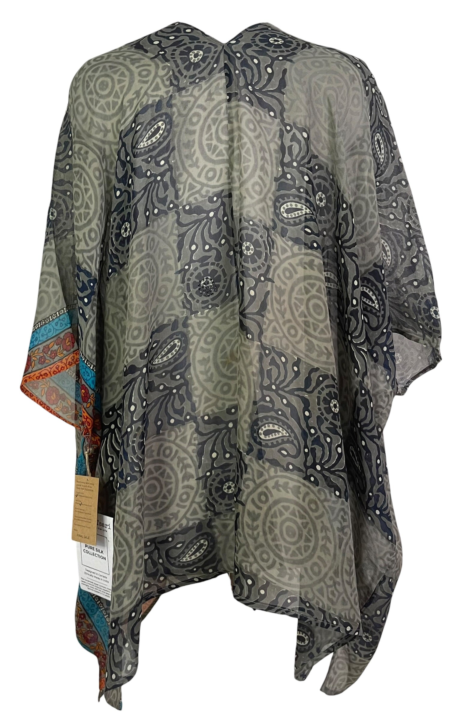 PRG8961 Sheer Wabi Sabi Pure Silk Cardigan