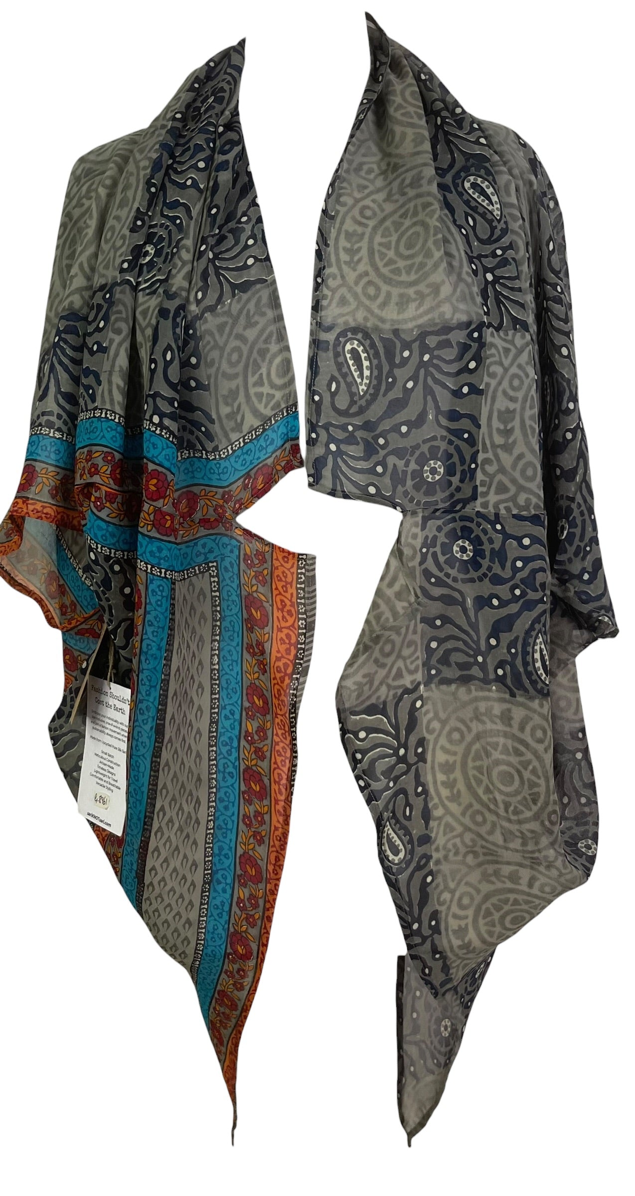 PRG8961 Sheer Wabi Sabi Pure Silk Cardigan