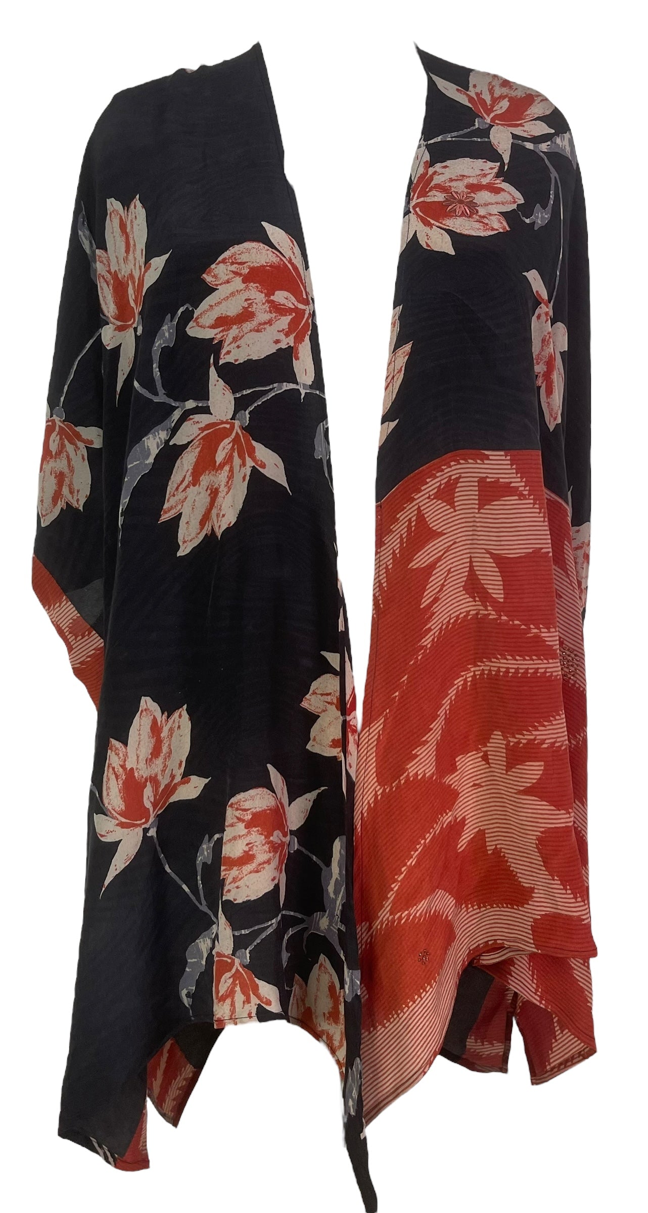 PREVIEW PRC8159 Avatar Pure Silk Cardigan by FEBRUARY2026 – Handmade ethical Cardigan from sariKNOTsari using upcycled silk. Designed in Canada for travel and slow fashion, loved from Toronto to LA to Sydney.