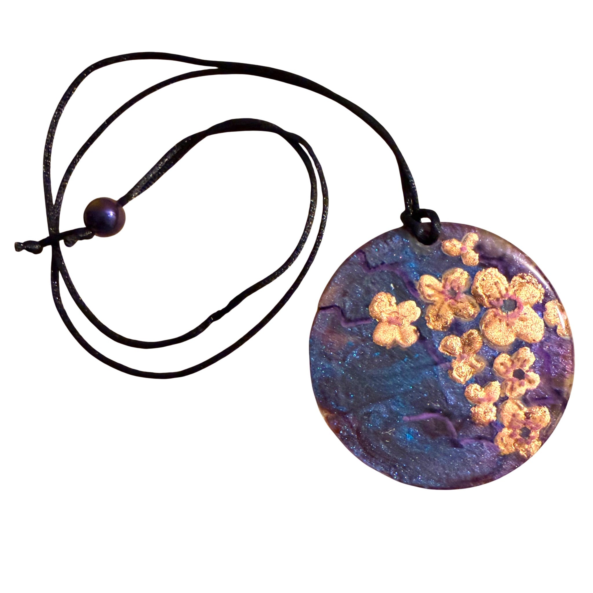 Blue and Copper Spray Pendant
