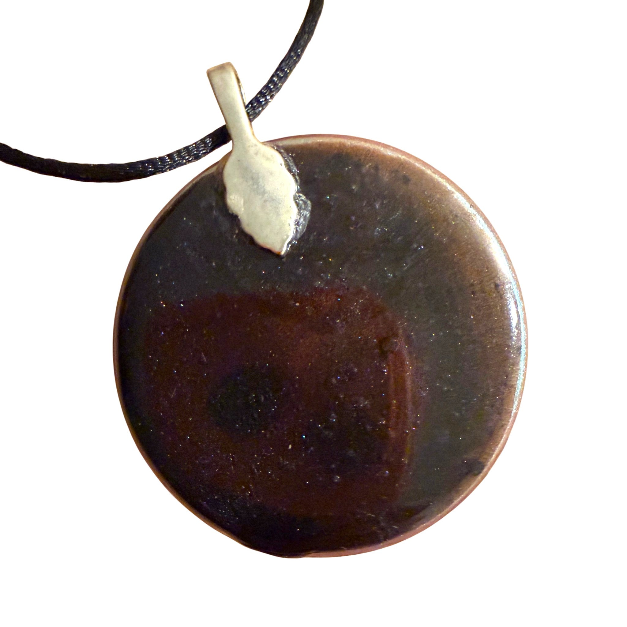 Green Chameleon Duo Shell Pendant