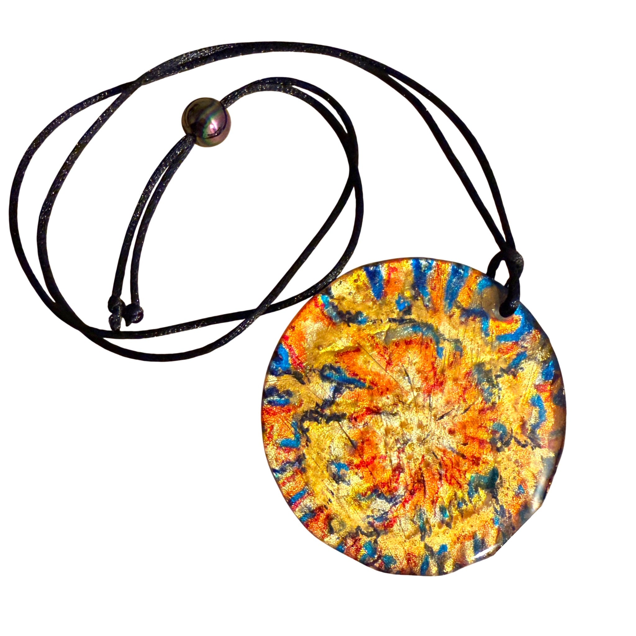 Pink and Orange Burst Pendant