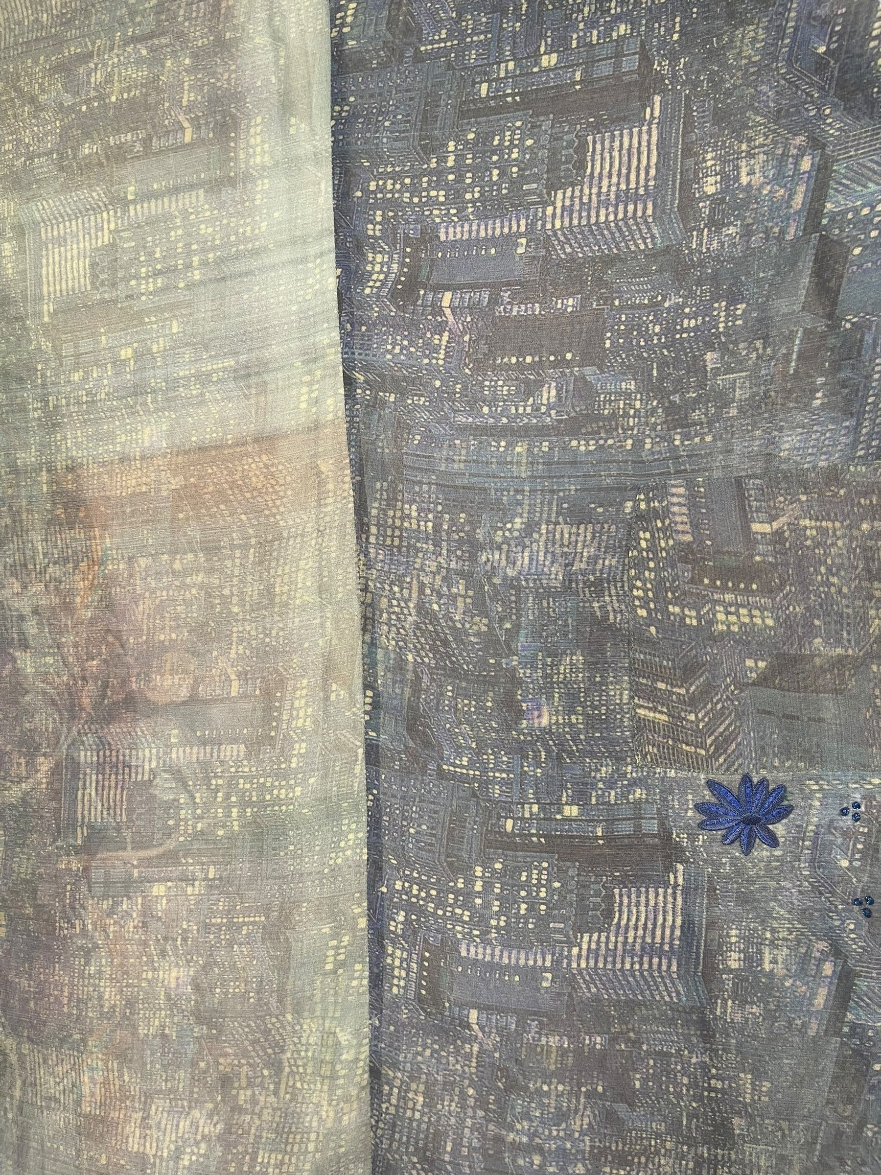 PREVIEW PRG8143 Sheer Avatar Pure Silk Cardigan by FEBRUARY2026 – Handmade ethical Cardigan from sariKNOTsari using upcycled silk. Designed in Canada for travel and slow fashion, loved from Toronto to LA to Sydney.