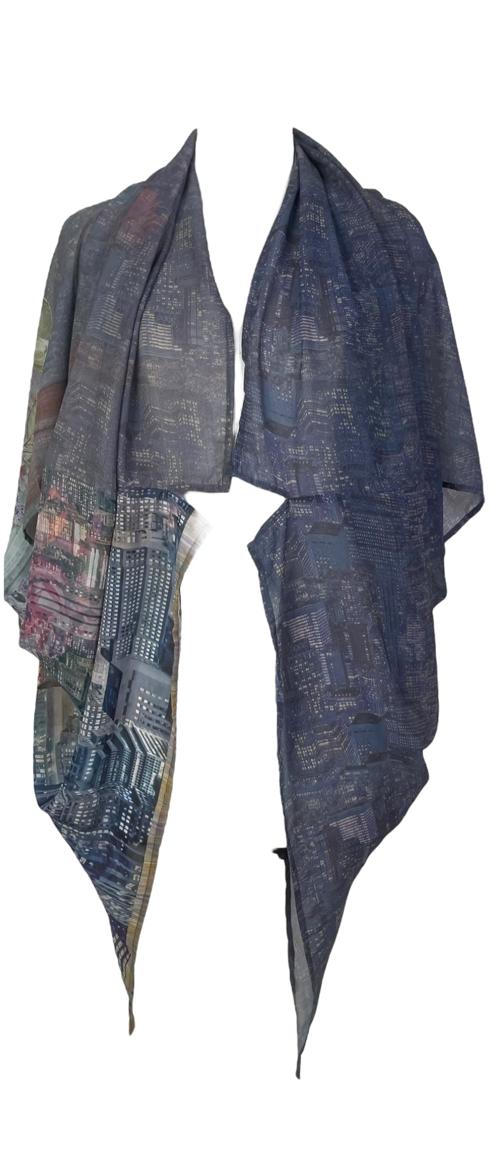 PREVIEW PRG8143 Sheer Avatar Pure Silk Cardigan by FEBRUARY2026 – Handmade ethical Cardigan from sariKNOTsari using upcycled silk. Designed in Canada for travel and slow fashion, loved from Toronto to LA to Sydney.