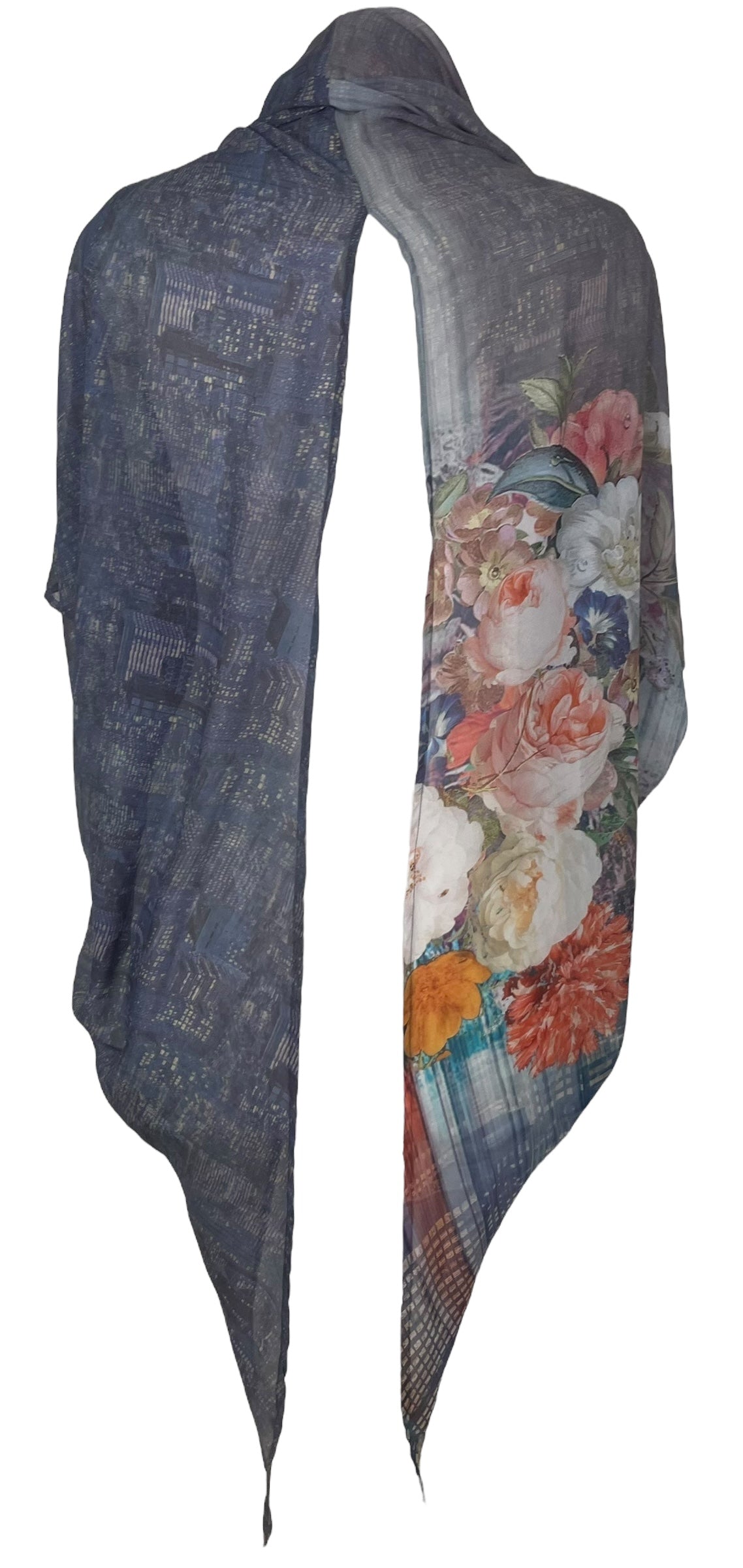 PREVIEW PRG8143 Sheer Avatar Pure Silk Cardigan by FEBRUARY2026 – Handmade ethical Cardigan from sariKNOTsari using upcycled silk. Designed in Canada for travel and slow fashion, loved from Toronto to LA to Sydney.