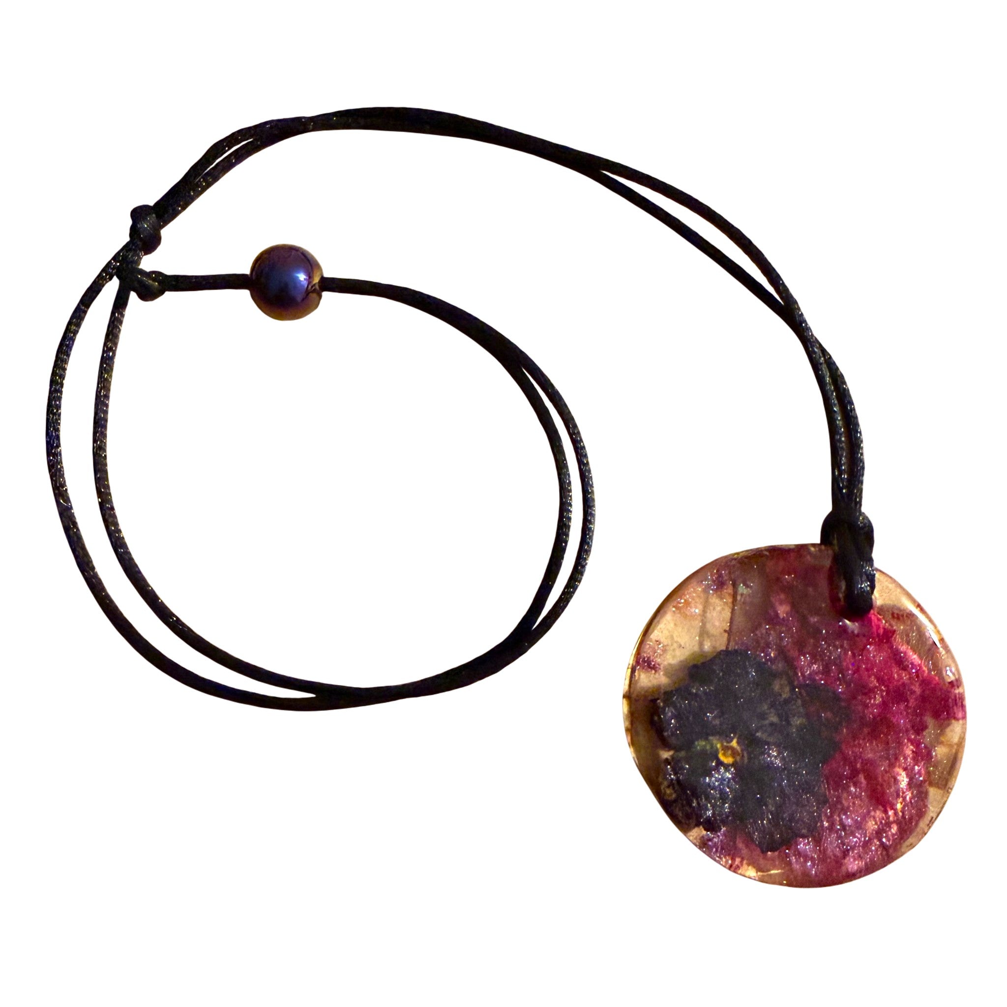 Pansy on Bougainvillea Pendant