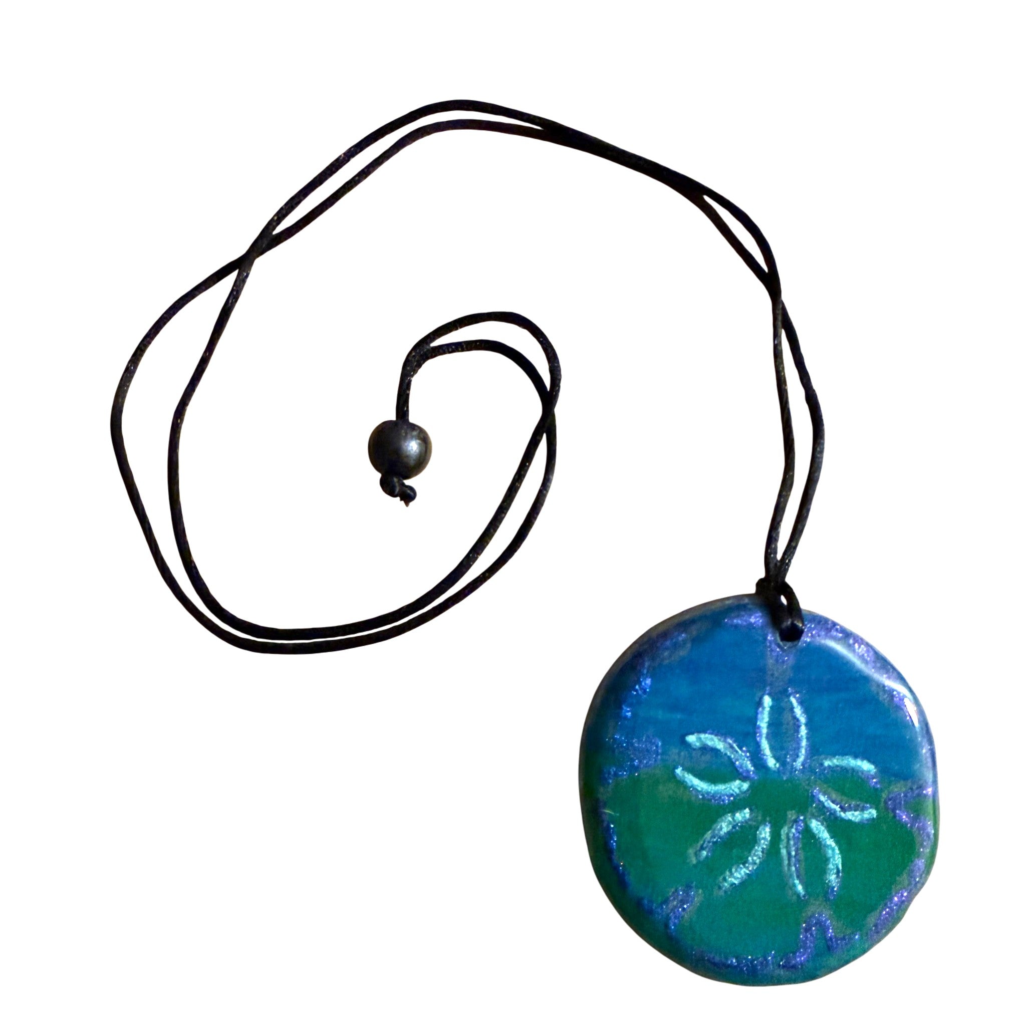 Blue Sand Dollar Pendant