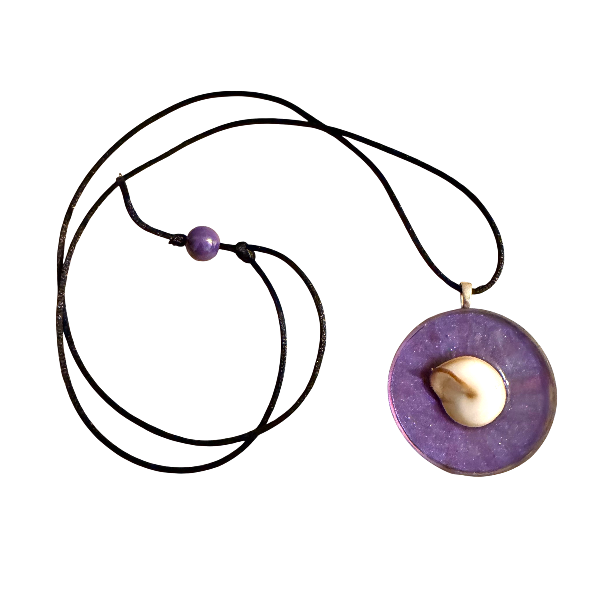 Purple and Magenta Shell Pendant