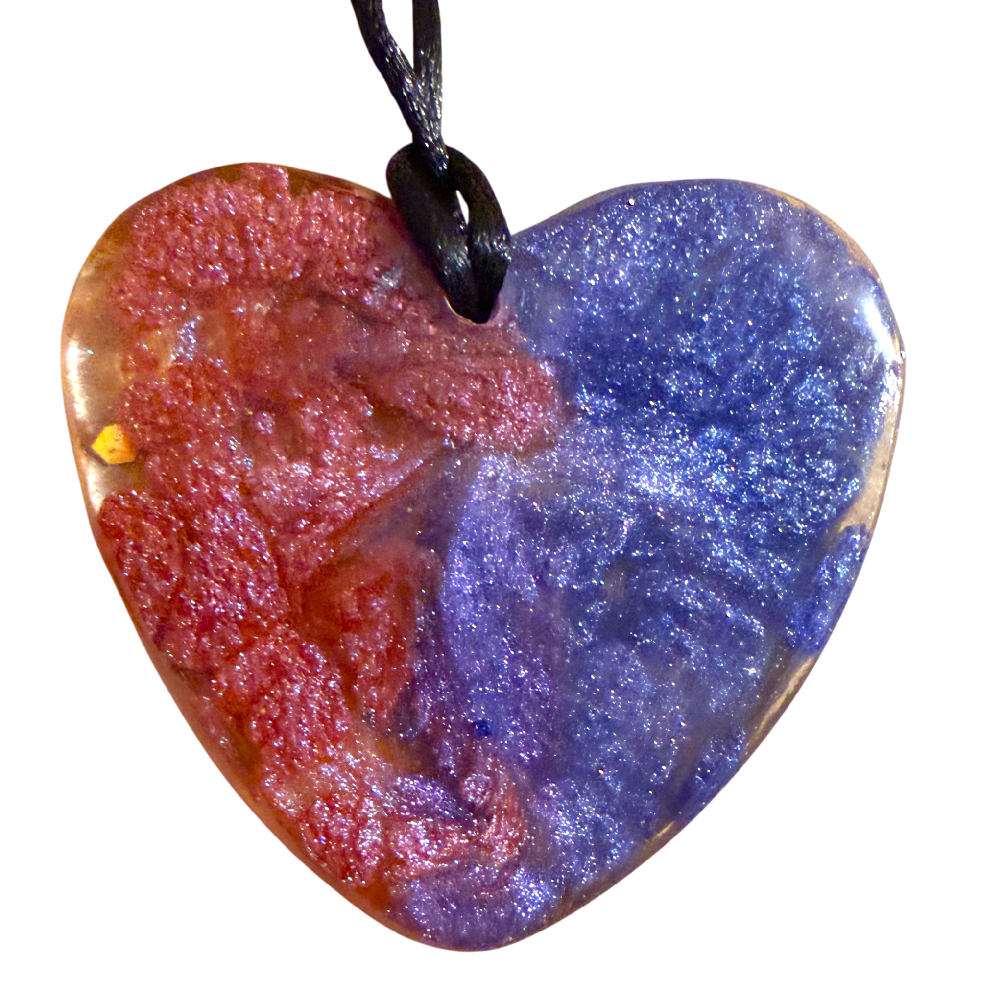 Red and Purple Heart Pendant