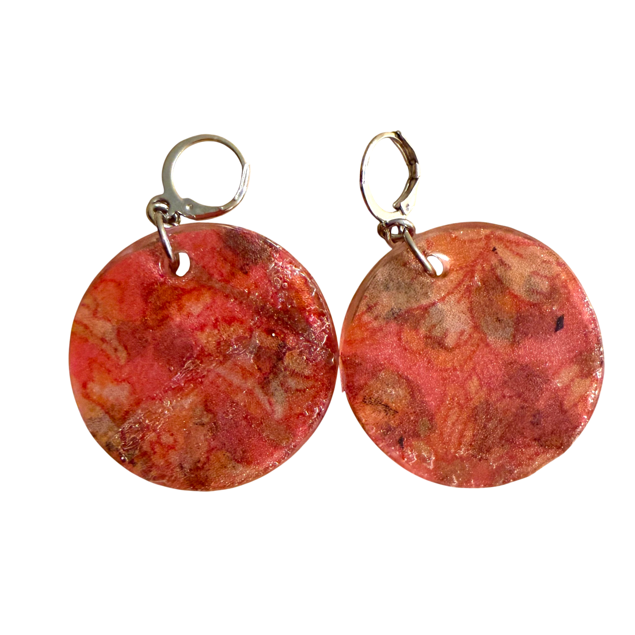 Peach Leopard Earrings