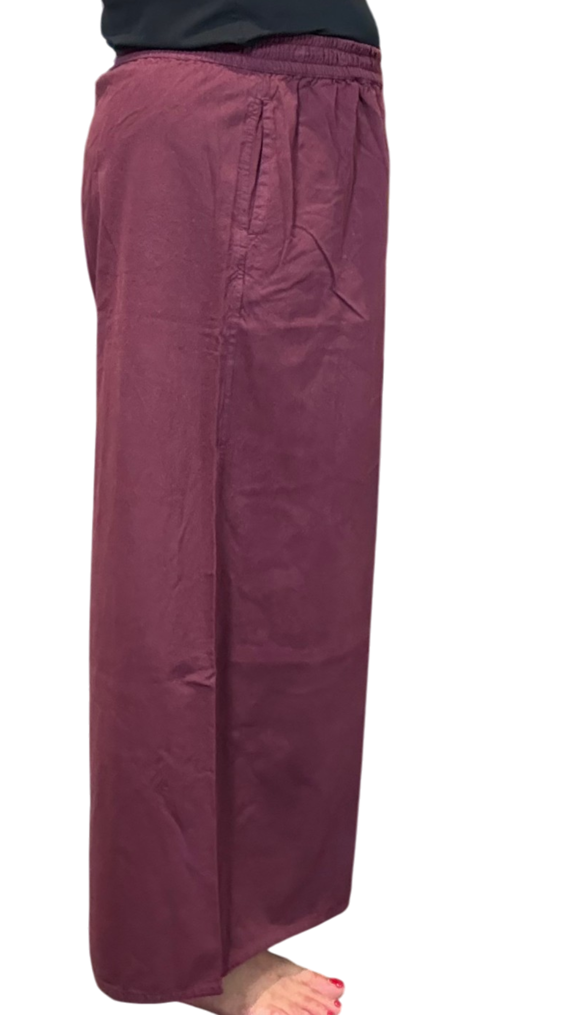 Purple Cotton Palazzo Pants