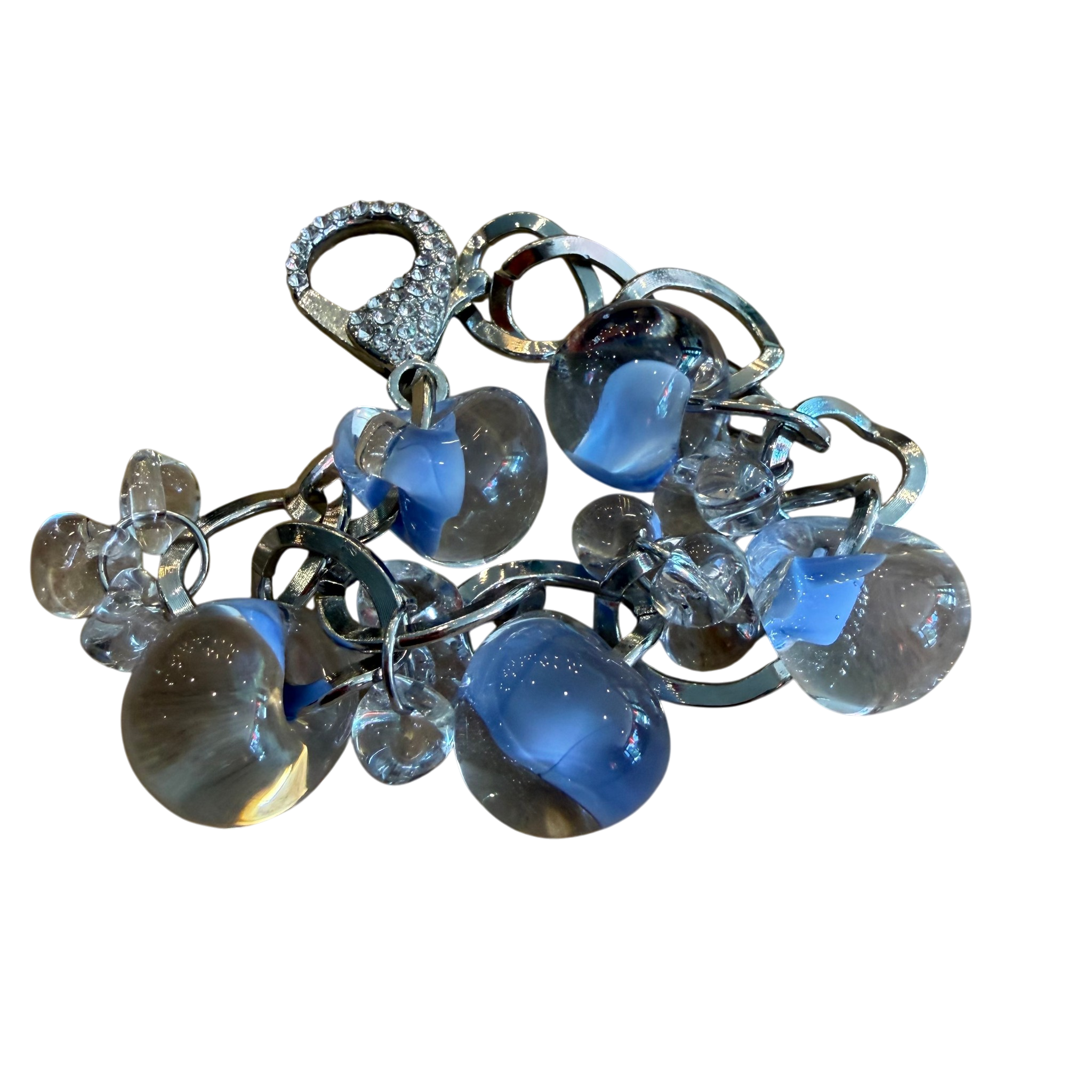 Periwinkle Lampwork Glass Bracelet