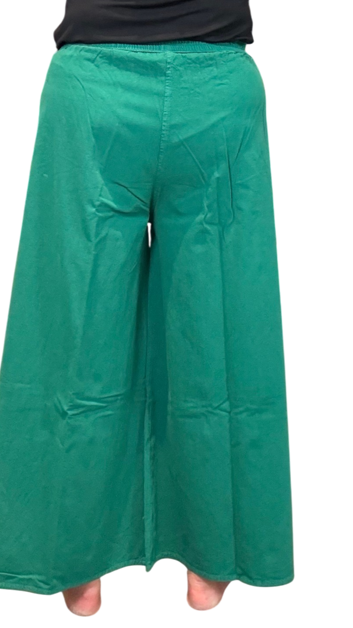 Emerald Cotton Palazzo Pants