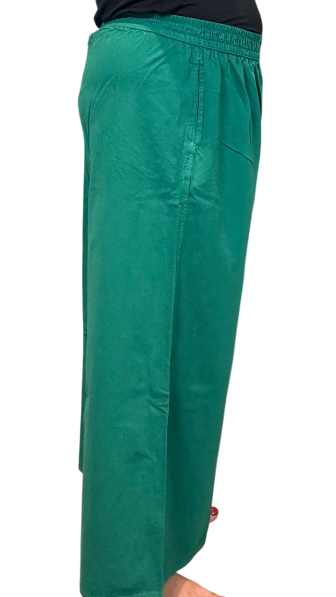 Emerald Cotton Palazzo Pants