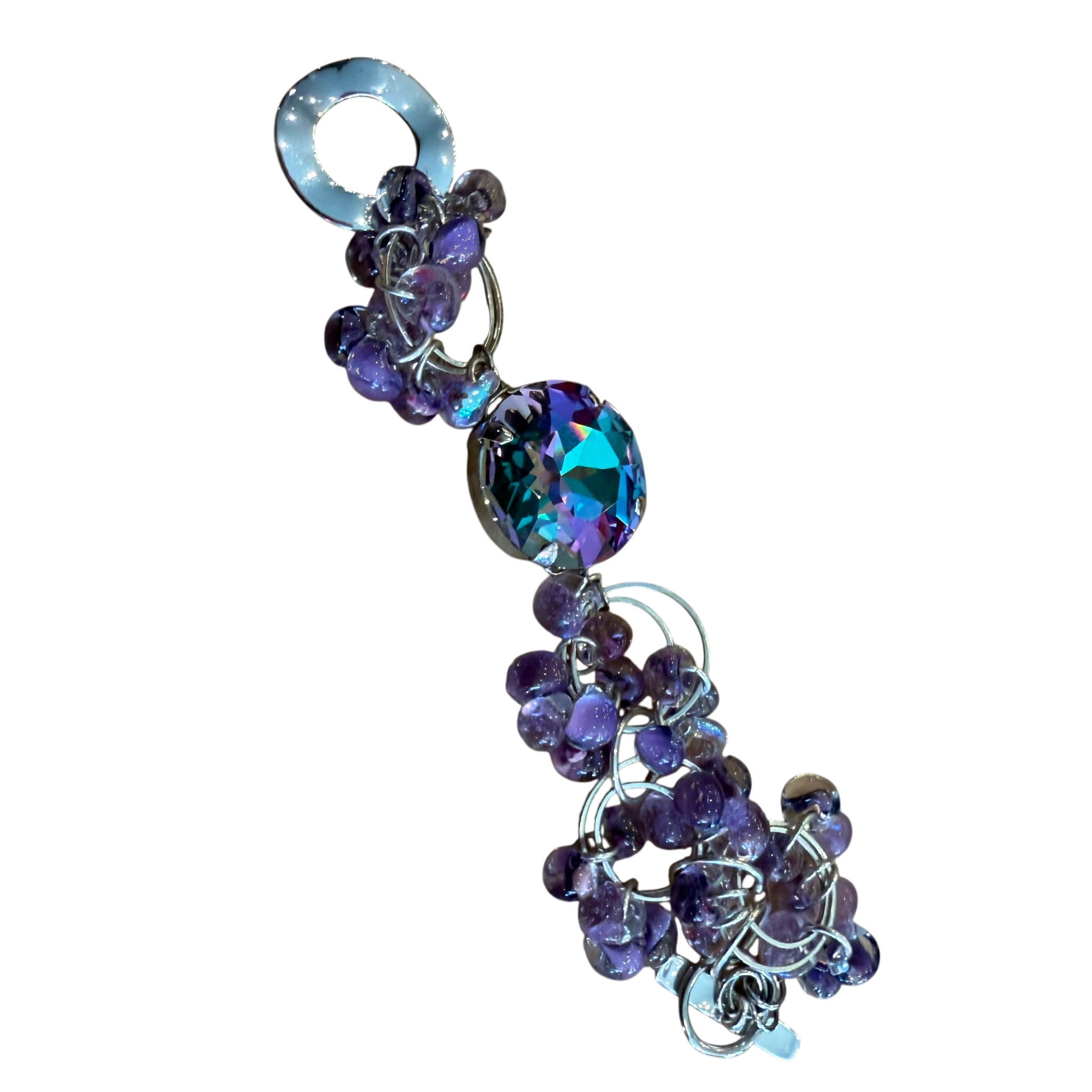 Purple Prism Glass Bracelet