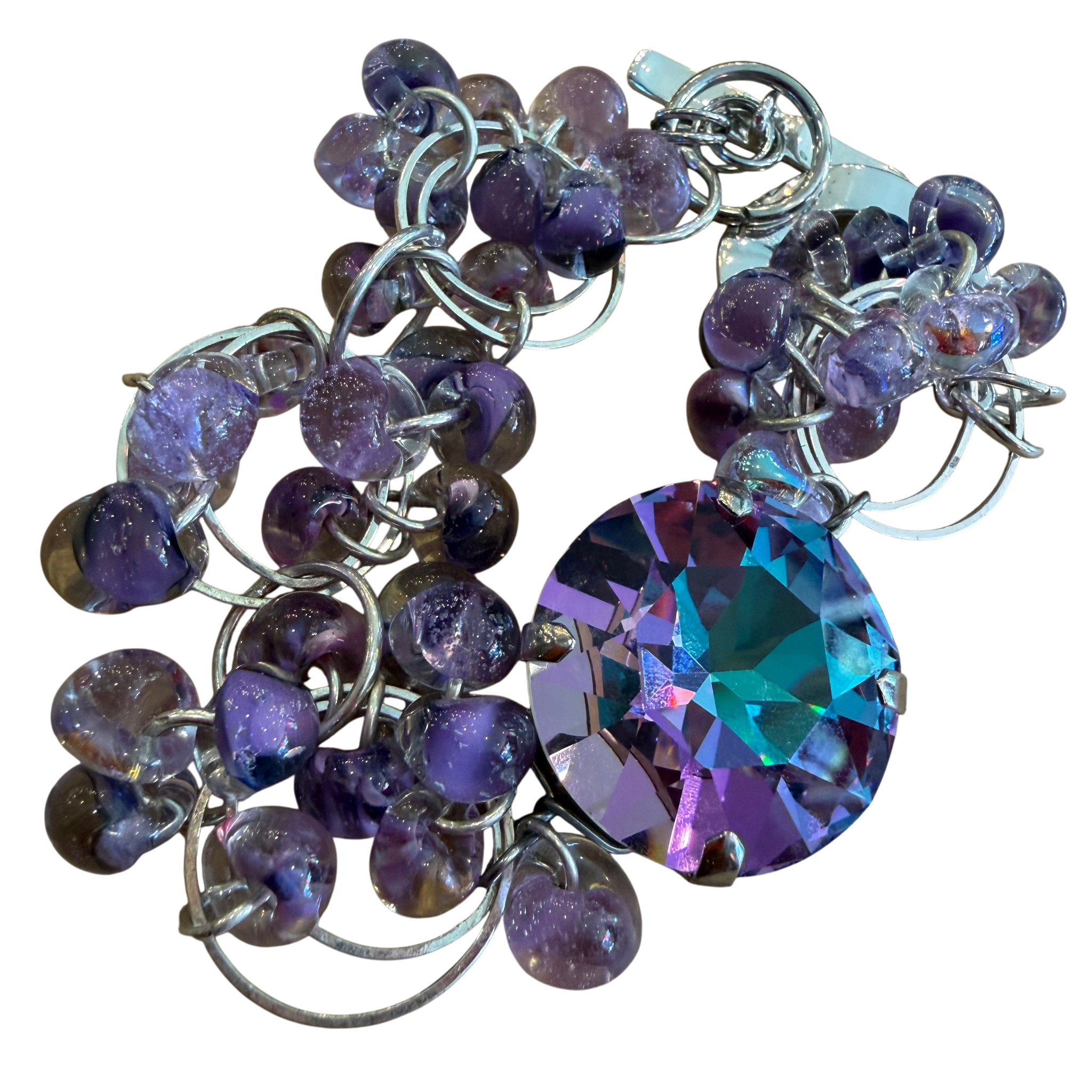 Purple Prism Glass Bracelet