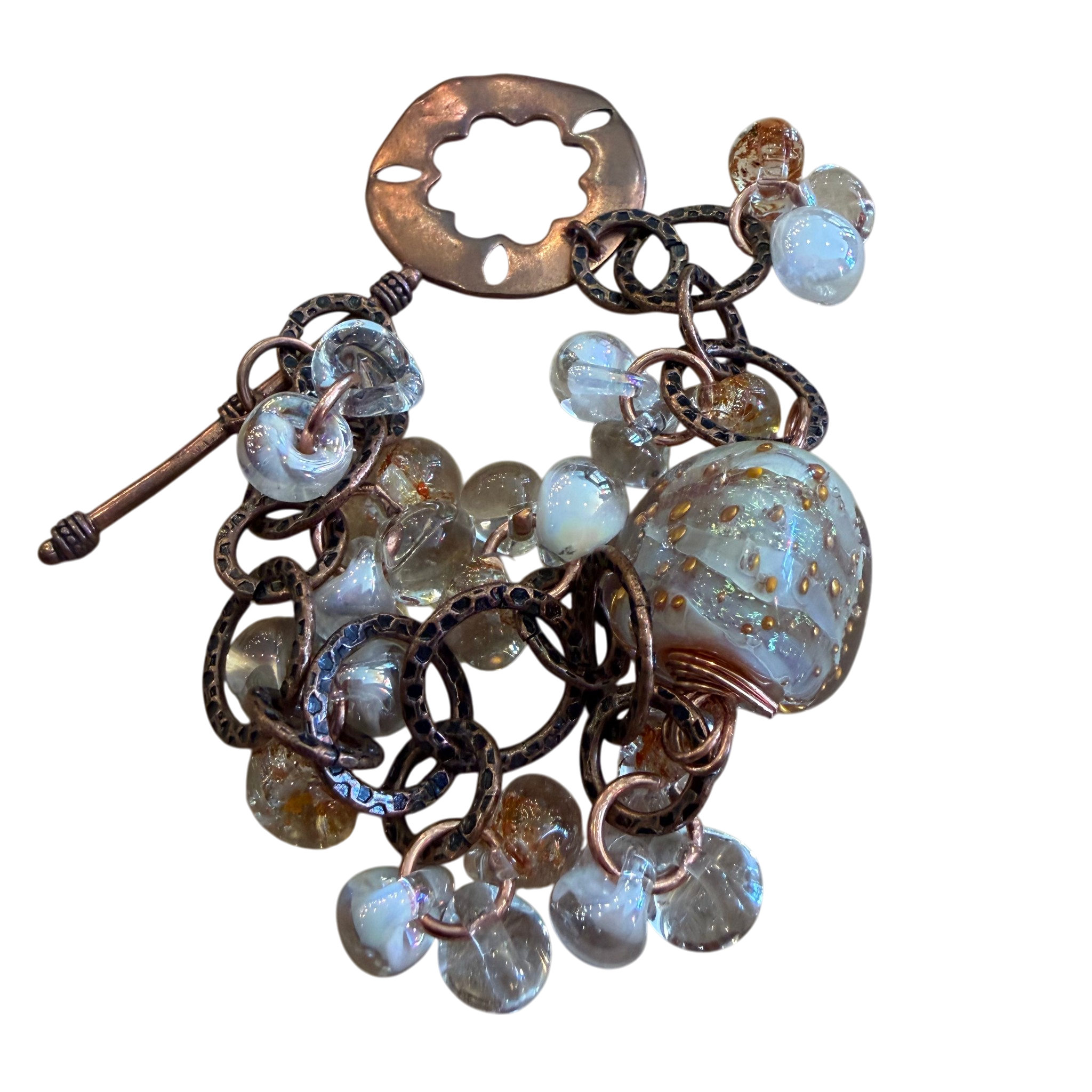 Winter Berries Glass Bracelet