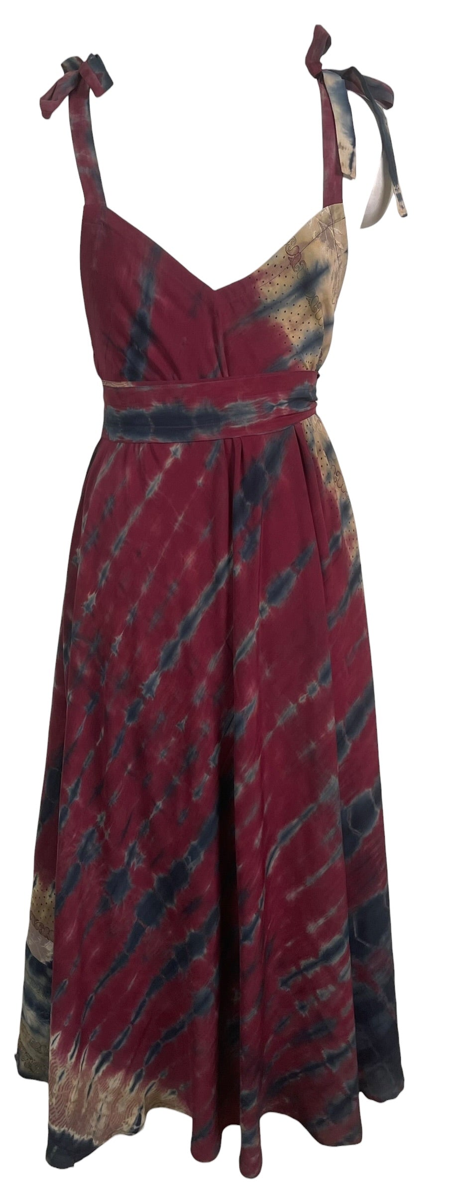 PRC8991 Avatar Pure Silk Maxi Dress with Belt