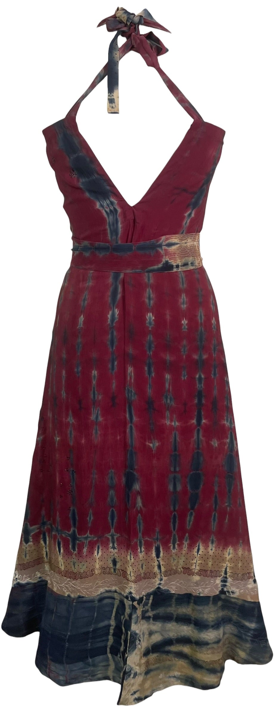 PRC8991 Avatar Pure Silk Maxi Dress with Belt