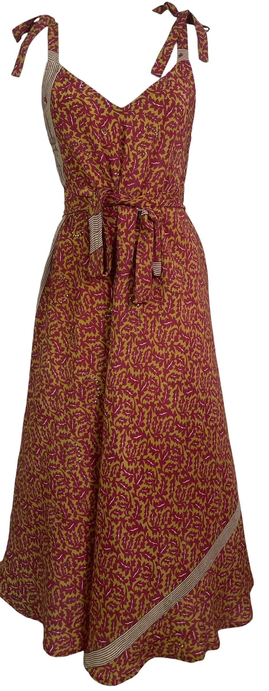 PRC8994 Avatar Pure Silk Maxi Dress with Belt