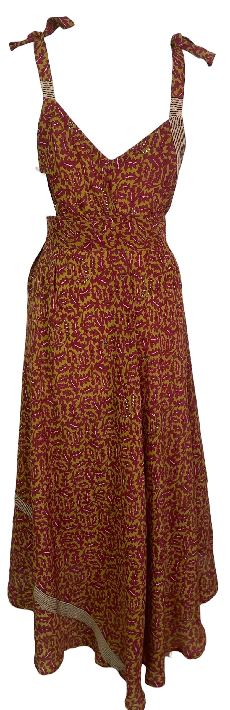 PRC8994 Avatar Pure Silk Maxi Dress with Belt