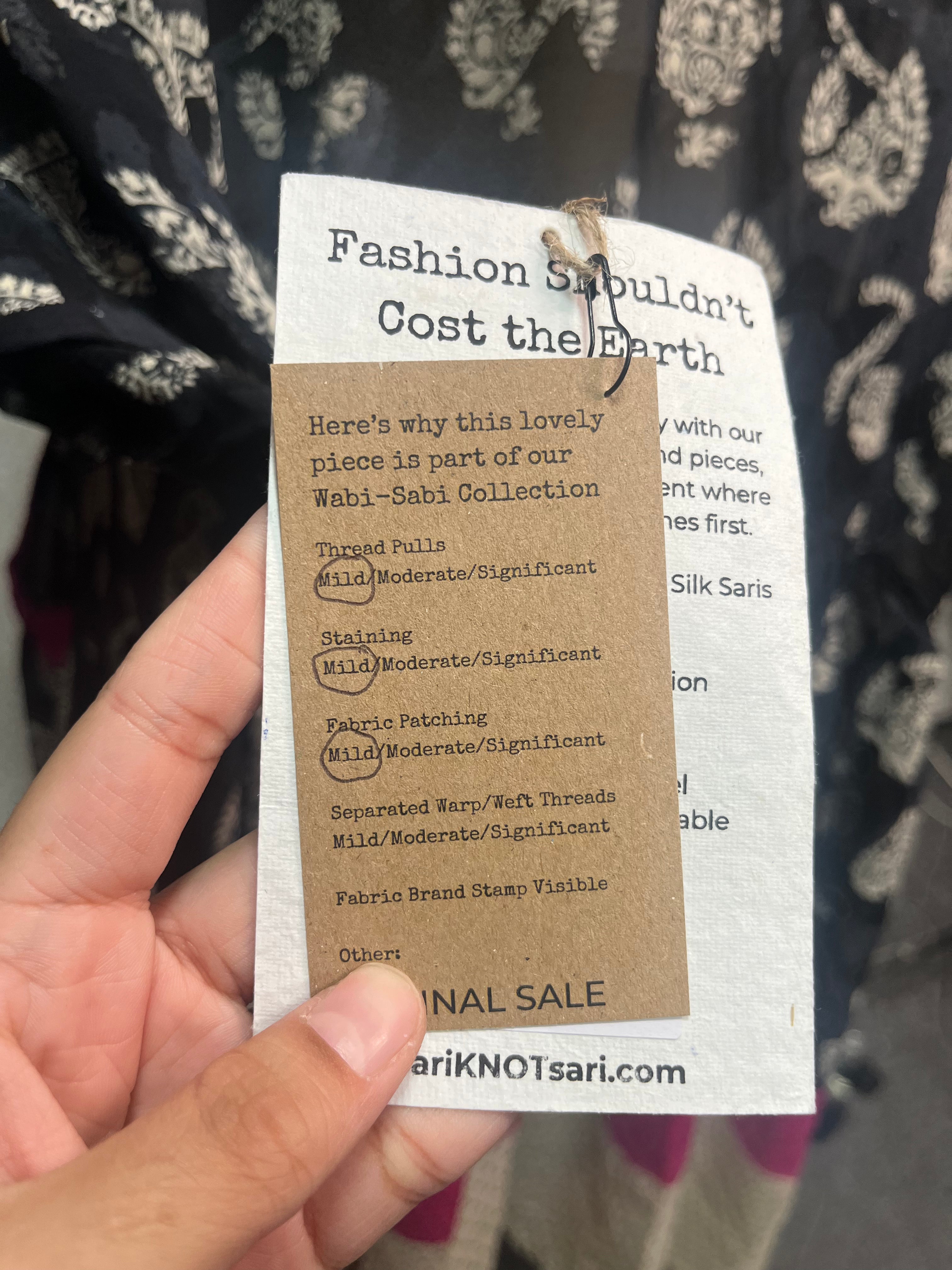 PRG8199 Sheer Wabi Sabi Pure Silk Boxy Babydoll Dress