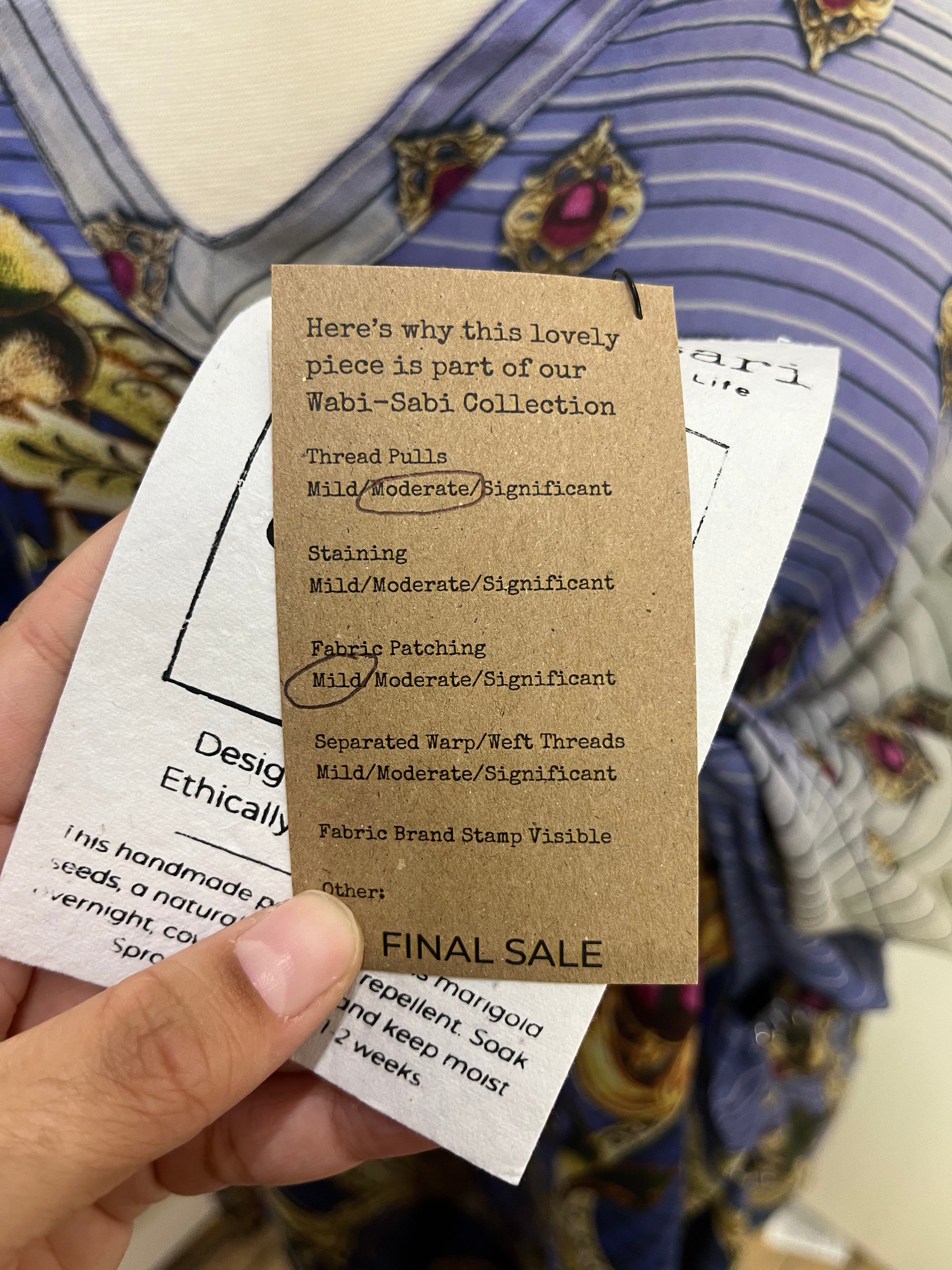 PRG8041 Sheer Wabi Sabi Pure Silk Short Kaftan Tunic with Slits