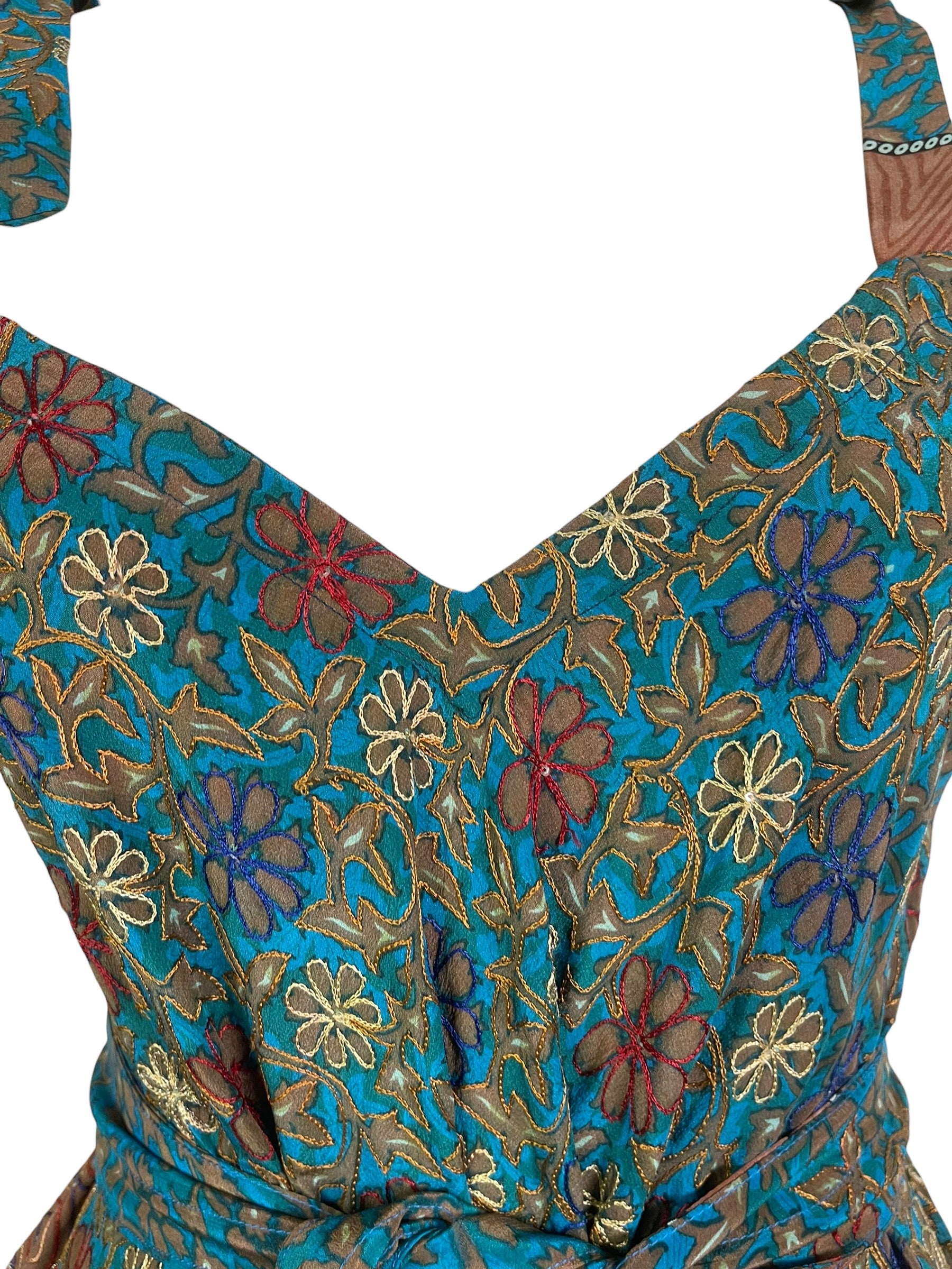 PRC8986 Avatar Pure Silk Maxi Dress with Belt