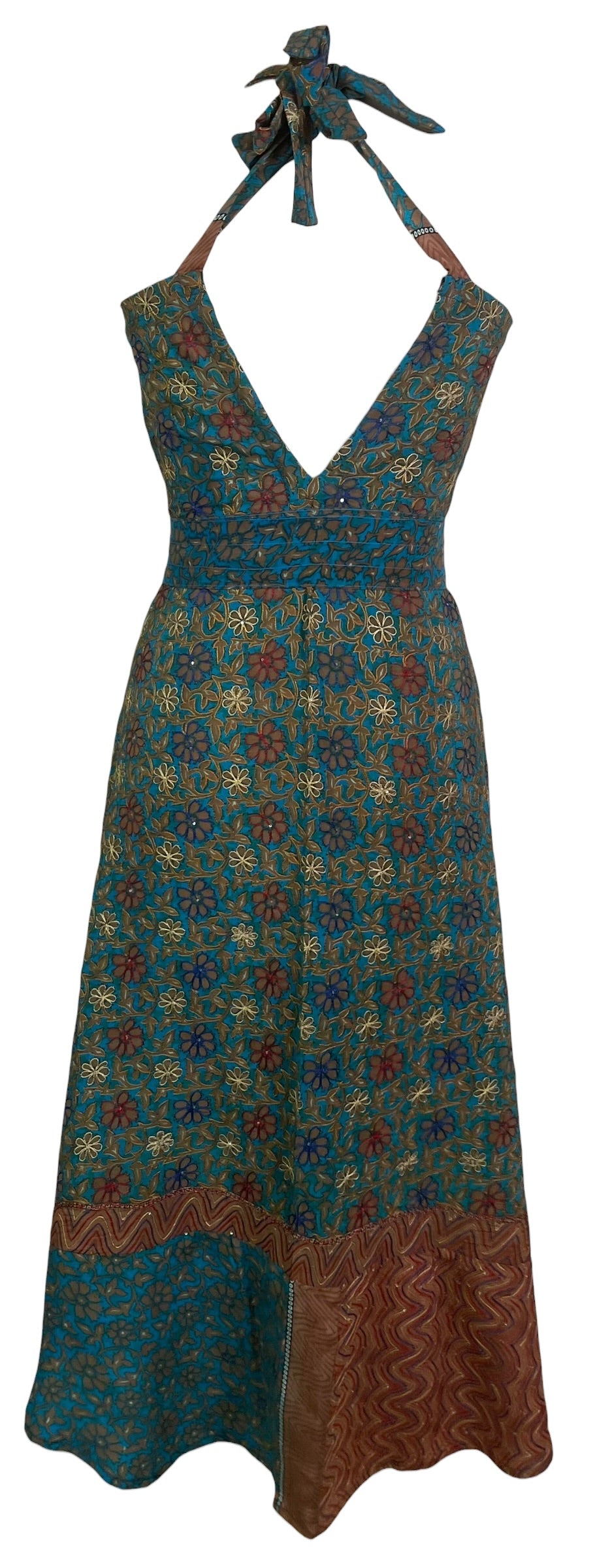 PRC8997 Avatar Pure Silk Maxi Dress with Belt