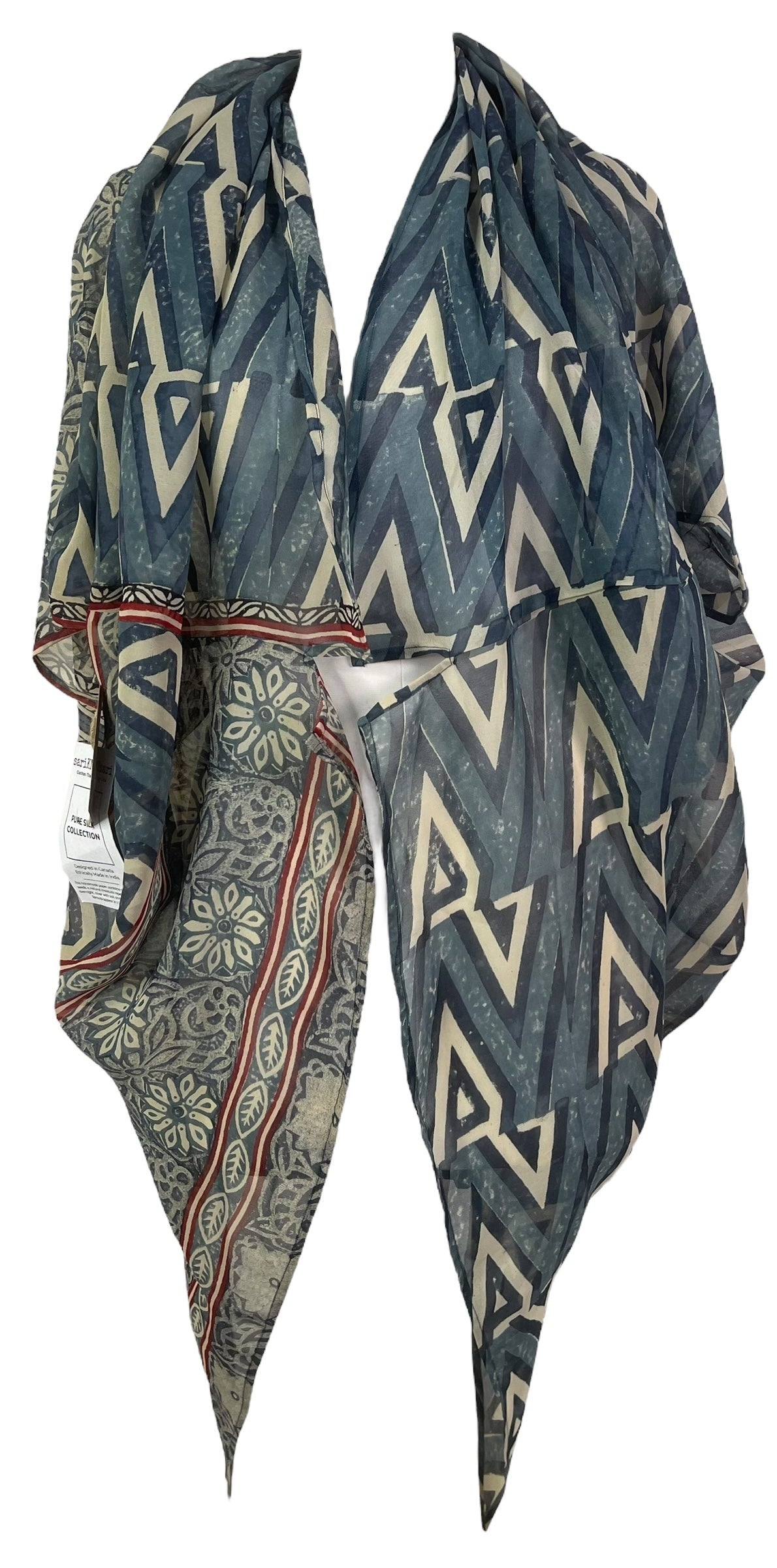 PRG8104 Sheer Wabi Sabi Pure Silk Cardigan