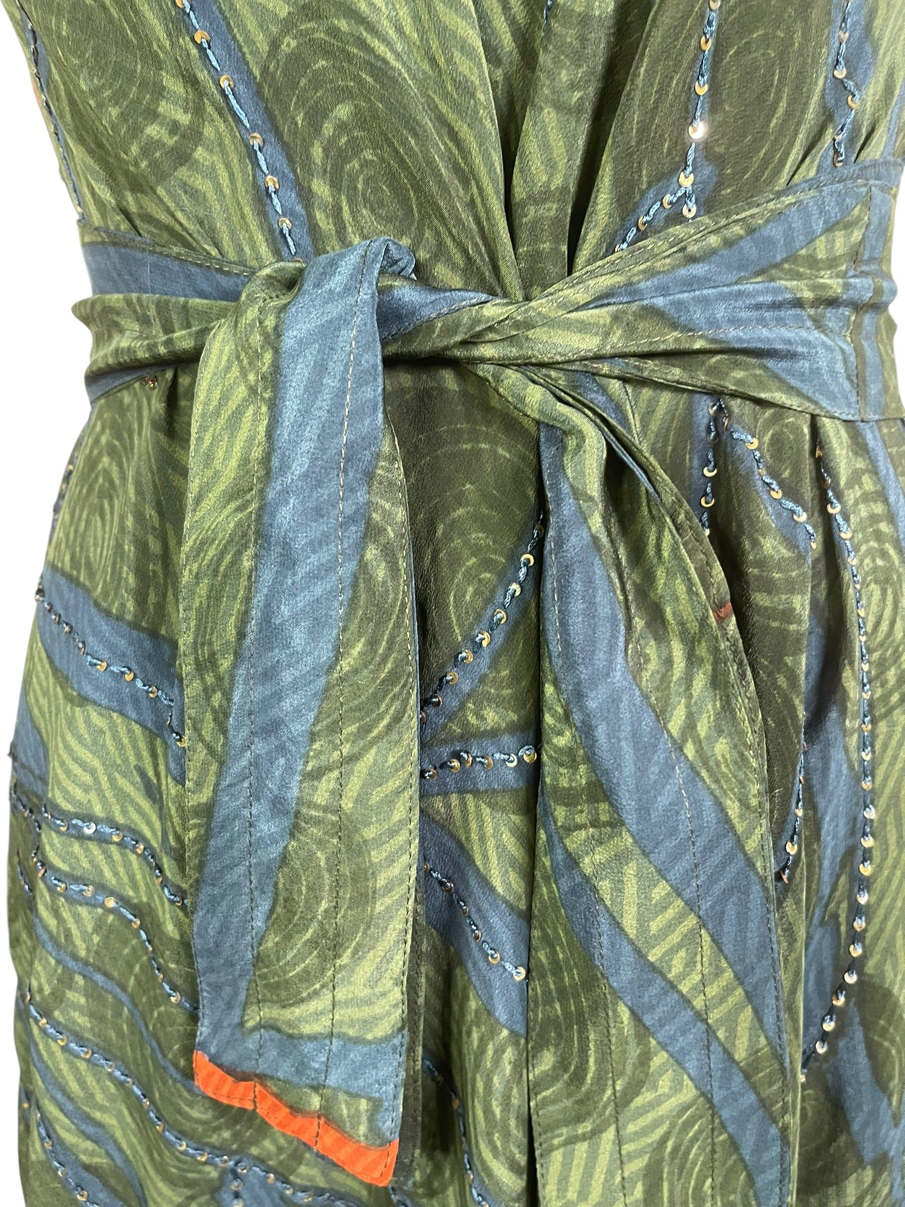 PRC8986 Avatar Pure Silk Maxi Dress with Belt
