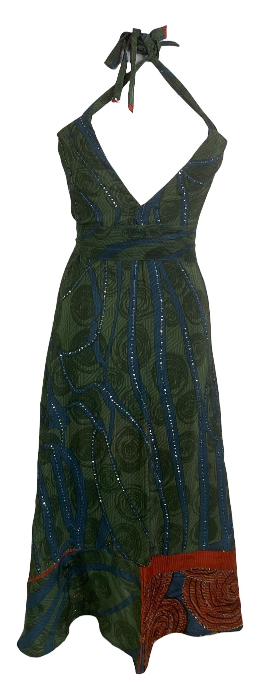 PRC8986 Avatar Pure Silk Maxi Dress with Belt